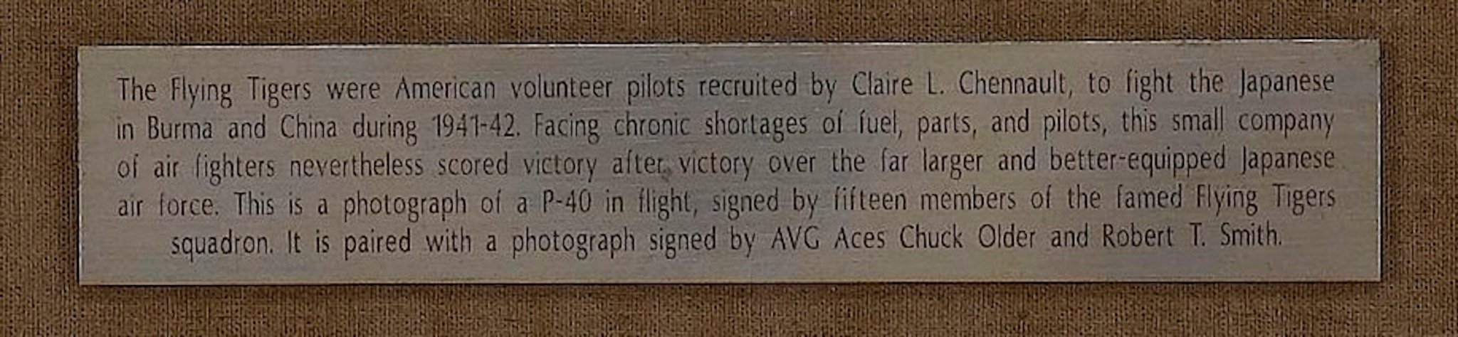 Flying Tigers Pilots' Signatures Collage - The Great Republic