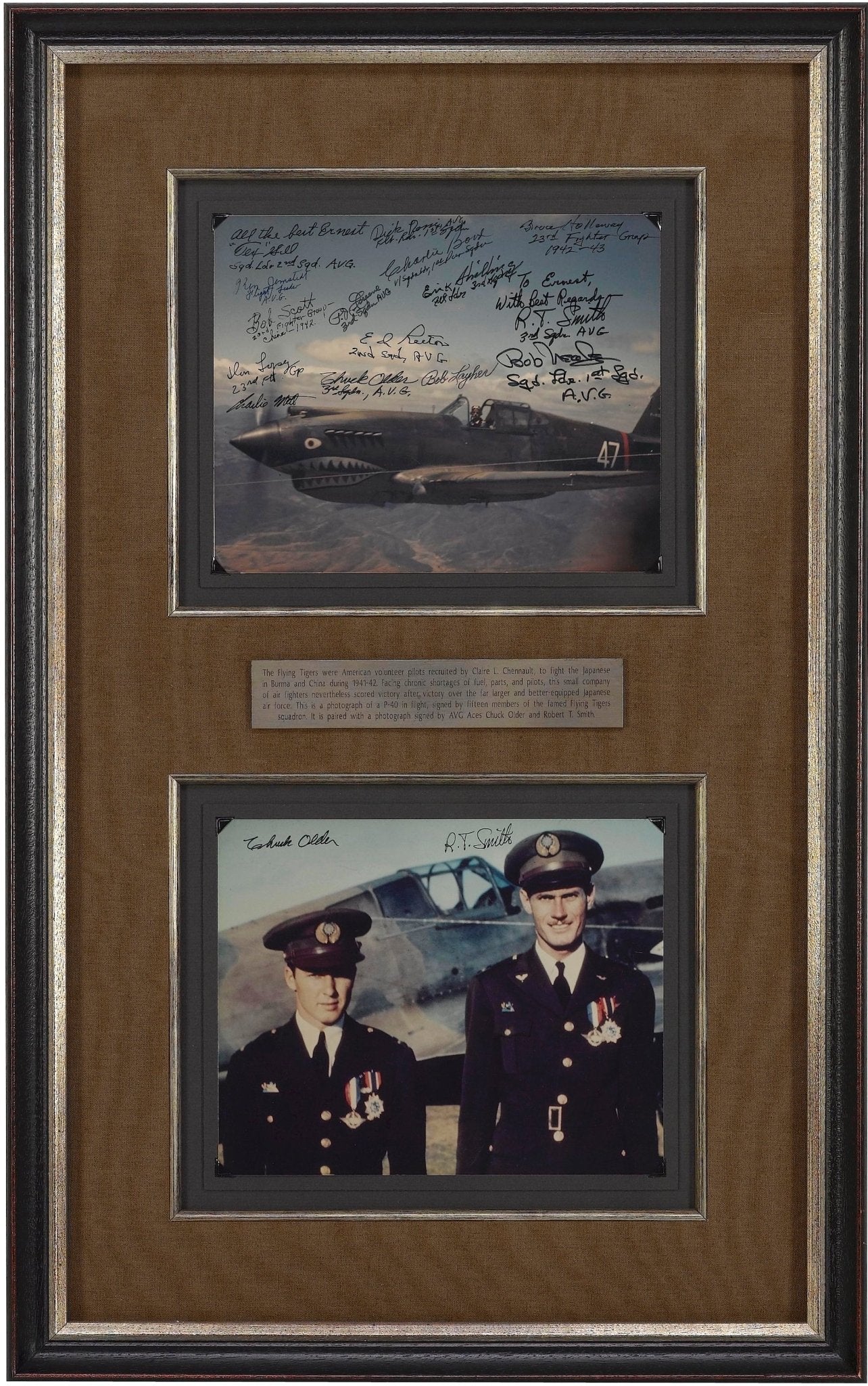 Flying Tigers Pilots' Signatures Collage - The Great Republic