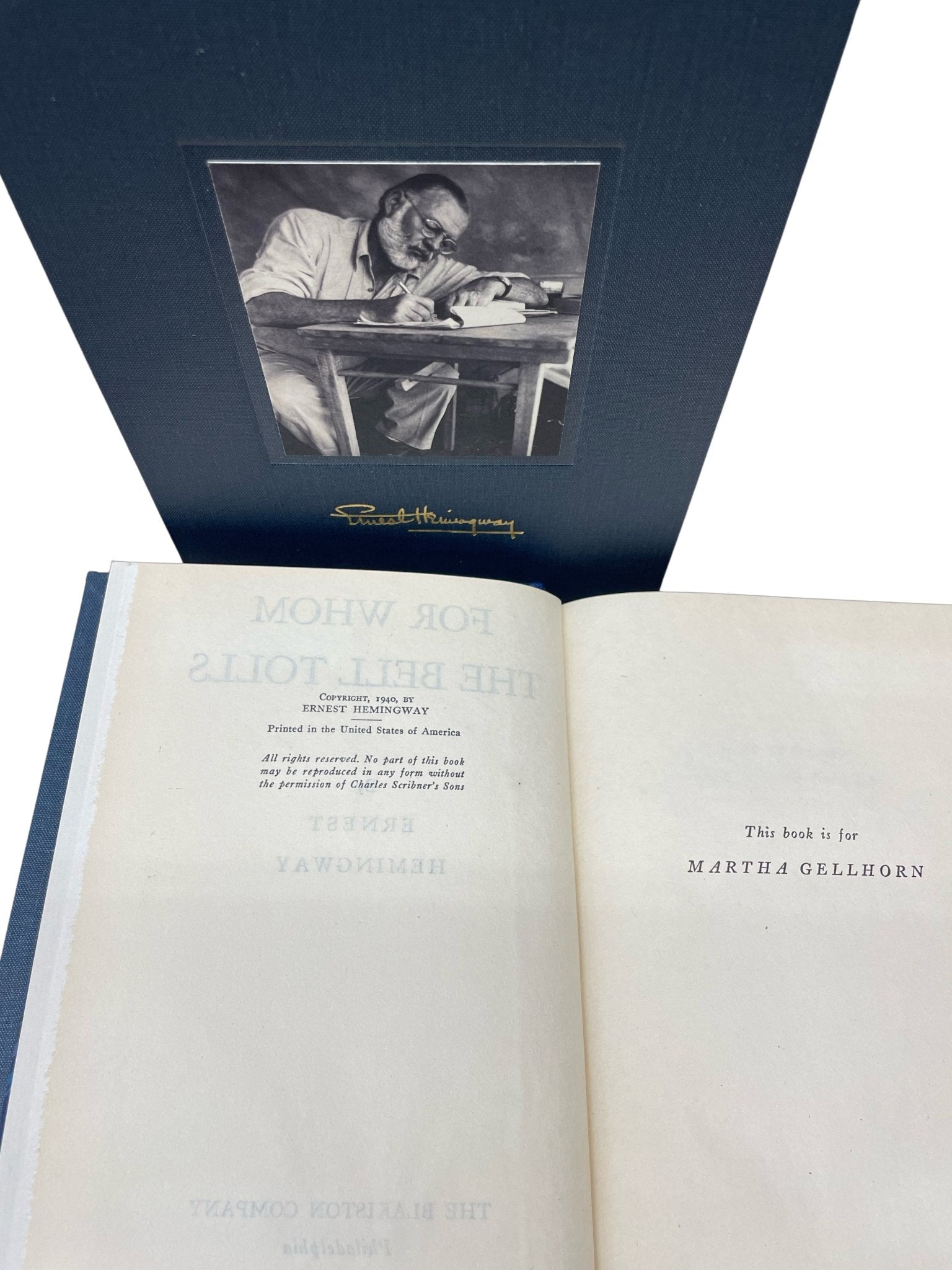 For Whom The Bell Tolls by Ernest Hemingway, First Blakiston Edition, 1940 - The Great Republic