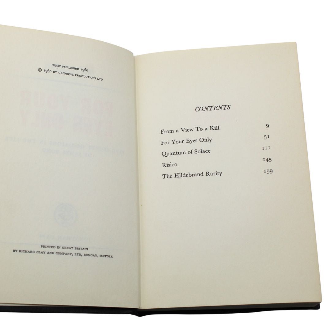 For Your Eyes Only by Ian Fleming, First Edition, First Printing, in Original Dust Jacket, 1960 - The Great Republic