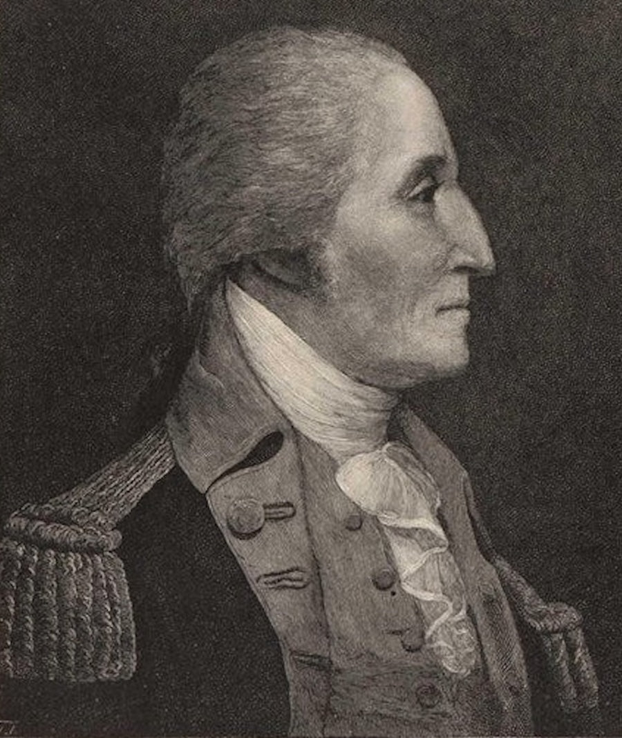 "G. Washington" Engraving by T. Johnson, after James Wright, 1890 - The Great Republic