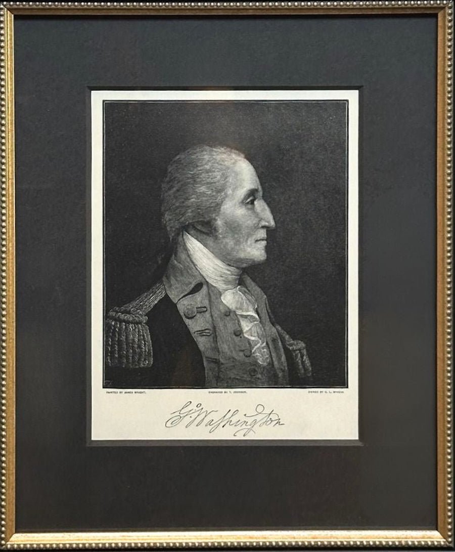 "G. Washington" Engraving by T. Johnson, after James Wright, 1890 - The Great Republic