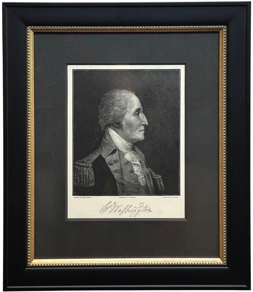 "G. Washington" Engraving by T. Johnson, after James Wright, 1890 - The Great Republic