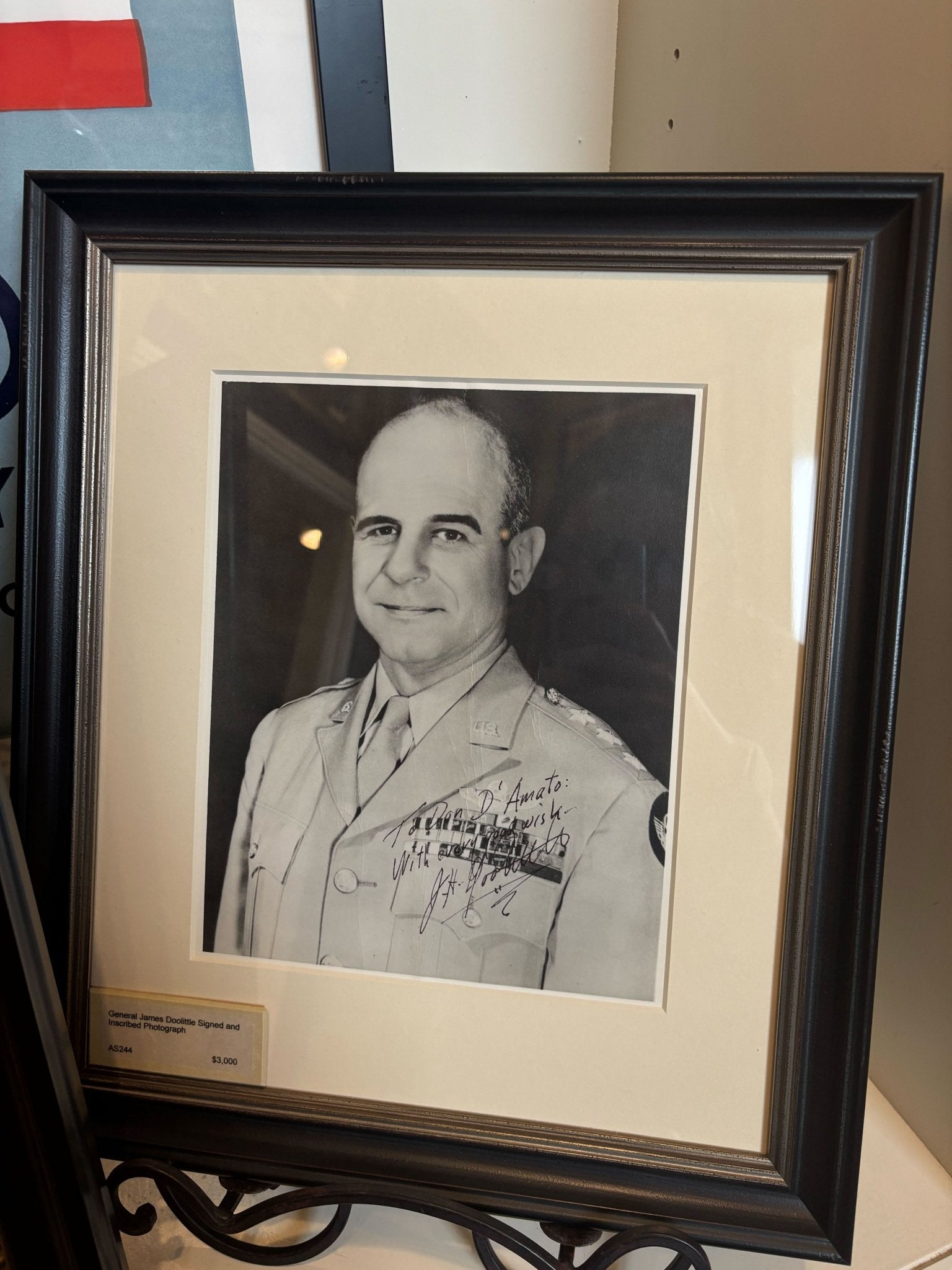 General James Doolittle Signed and Inscribed Photograph, to Don D'Amato - The Great Republic