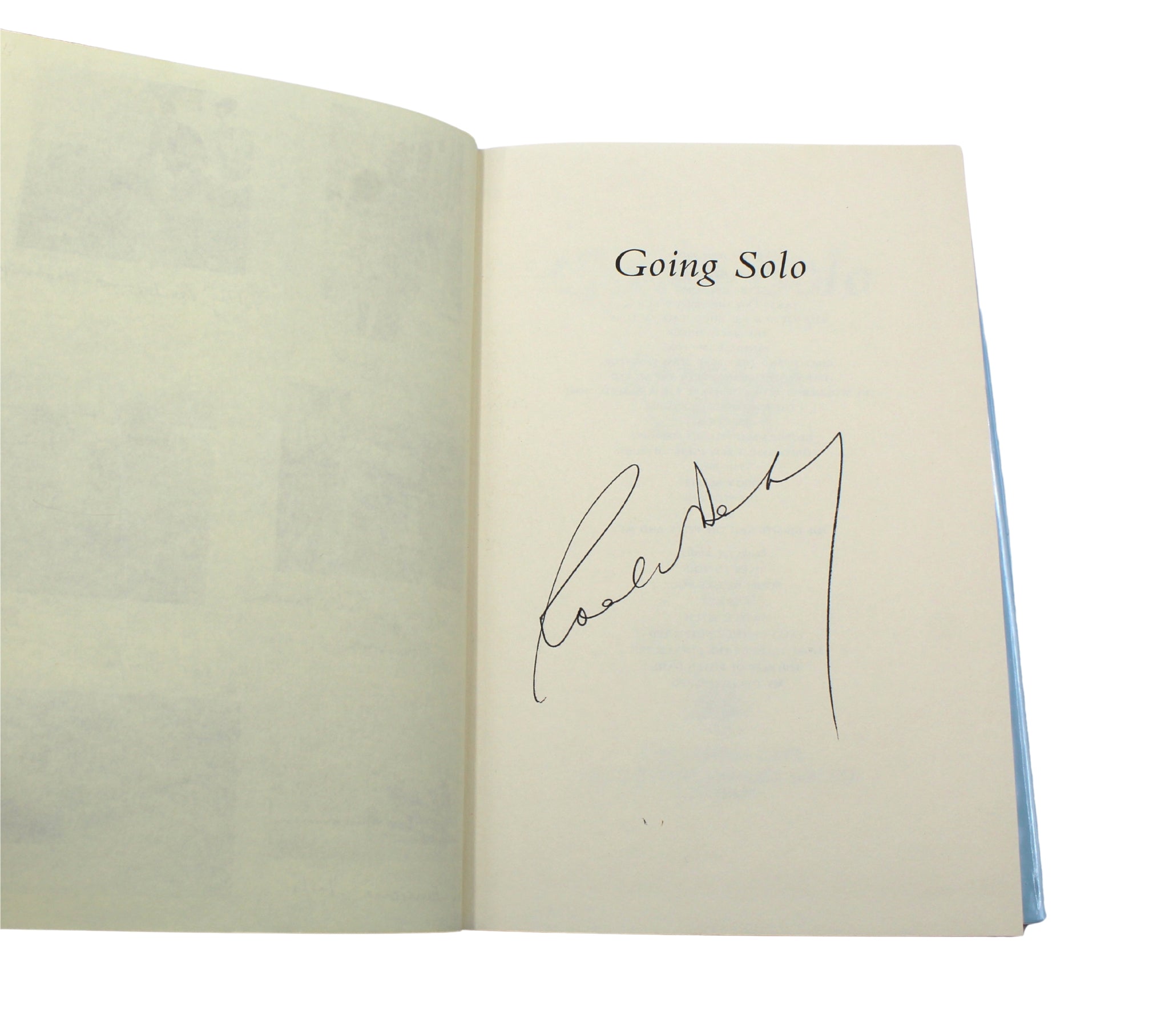 Going Solo, Signed by Roald Dahl, First Edition in Original Dust Jacket, 1986 - The Great Republic