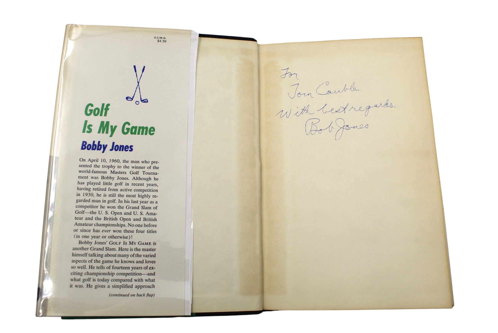 Golf is My Game, Signed by Bobby Jones, Second Edition, 1960 - The Great Republic