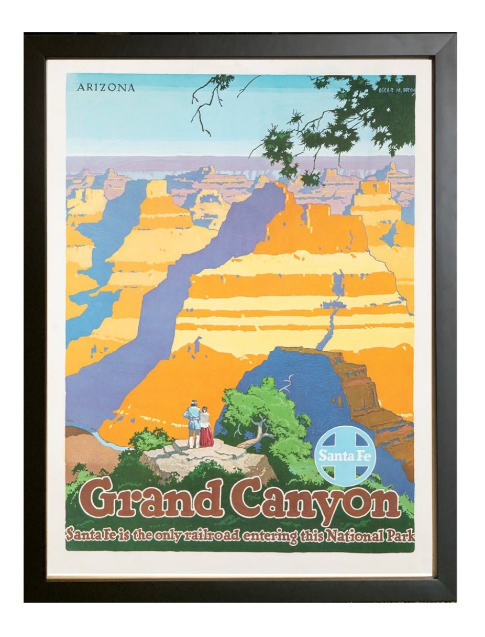 "Grand Canyon" Vintage Santa Fe Railroad Travel Poster by Oscar M. Bryn, 1949 - The Great Republic