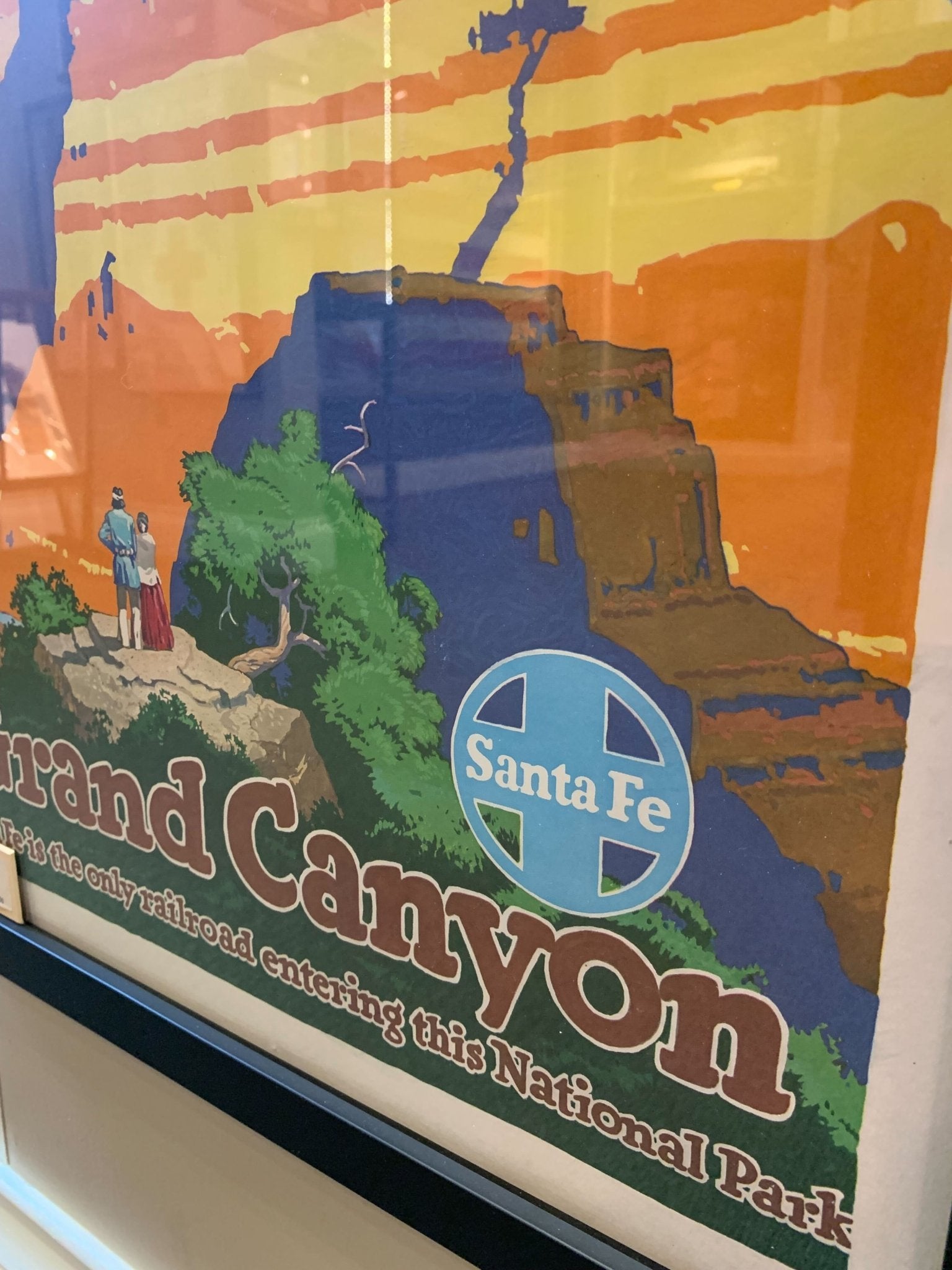 "Grand Canyon" Vintage Santa Fe Railroad Travel Poster by Oscar M. Bryn, 1949 - The Great Republic
