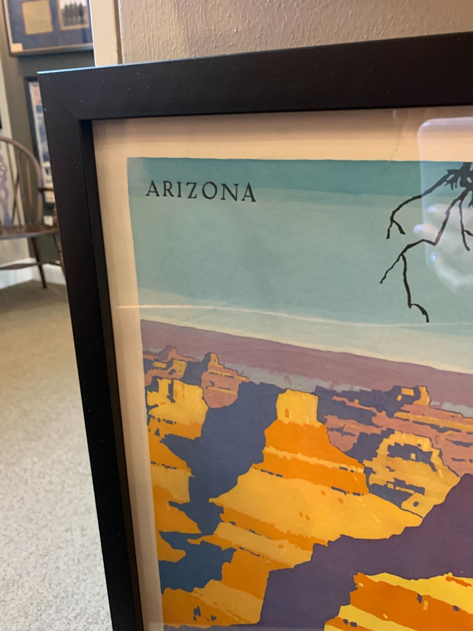 "Grand Canyon" Vintage Santa Fe Railroad Travel Poster by Oscar M. Bryn, 1949 - The Great Republic