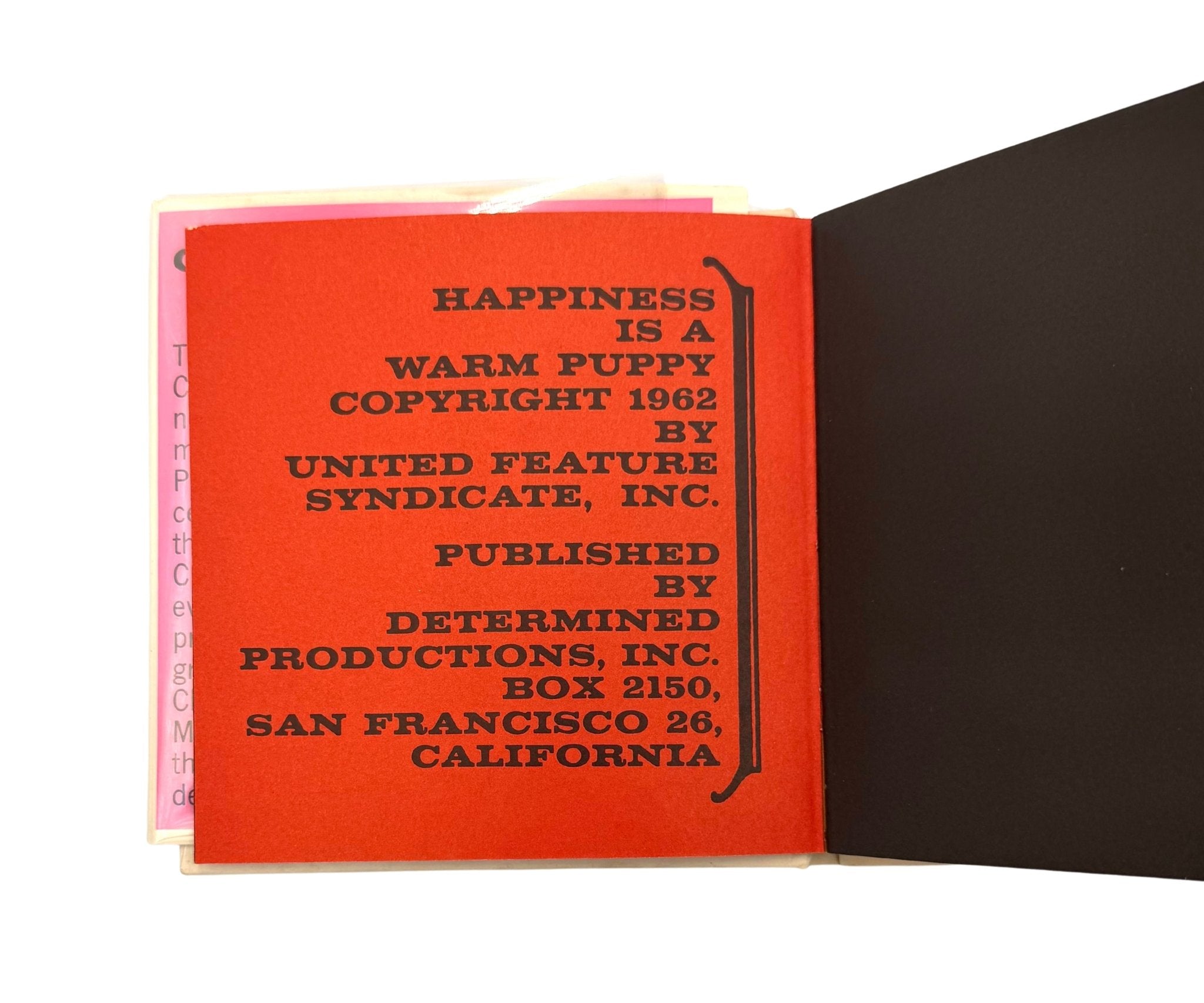 Happiness is a Warm Puppy by Charles M. Schulz, First Edition, Second Issue in Original Dust Jacket, 1962 - The Great Republic
