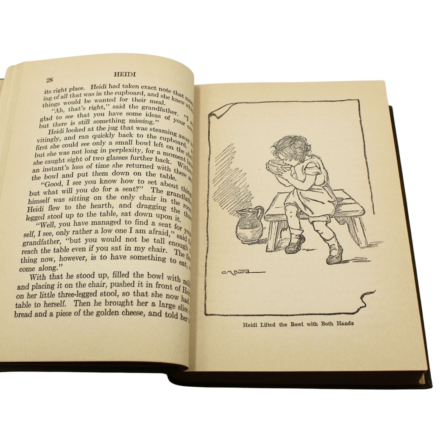 Heidi by Johanna Spyri, Edited by Adeline B. Zachert, Illustrated by Clara M. Burd, 1924 - The Great Republic