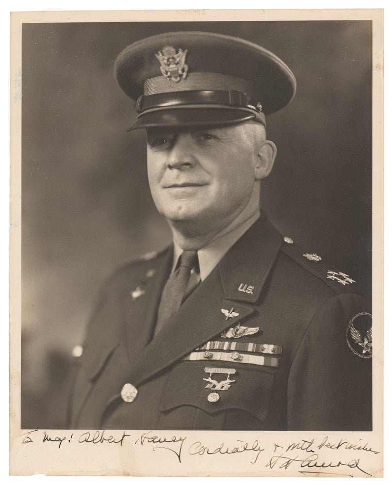 H.H. "HAP" Arnold Signed and Inscribed Photograph, to Maj. Albert Haney - The Great Republic