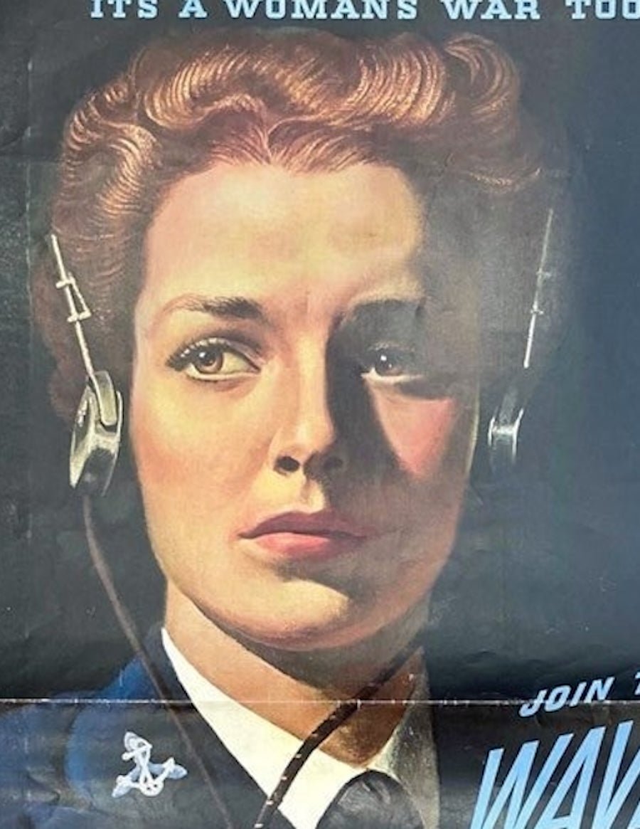 "It's A Woman's War Too! Join the WAVES, Your Country Needs You Now" Vintage WWII Recruitment Poster by John Falter, 1943 - The Great Republic