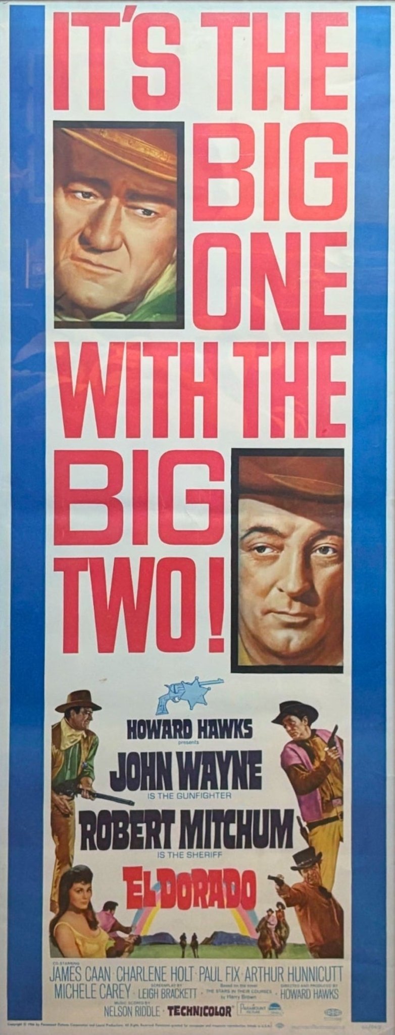 "It's the Big One With the Big Two! El Dorado" Vintage Movie Poster, 1966 - The Great Republic