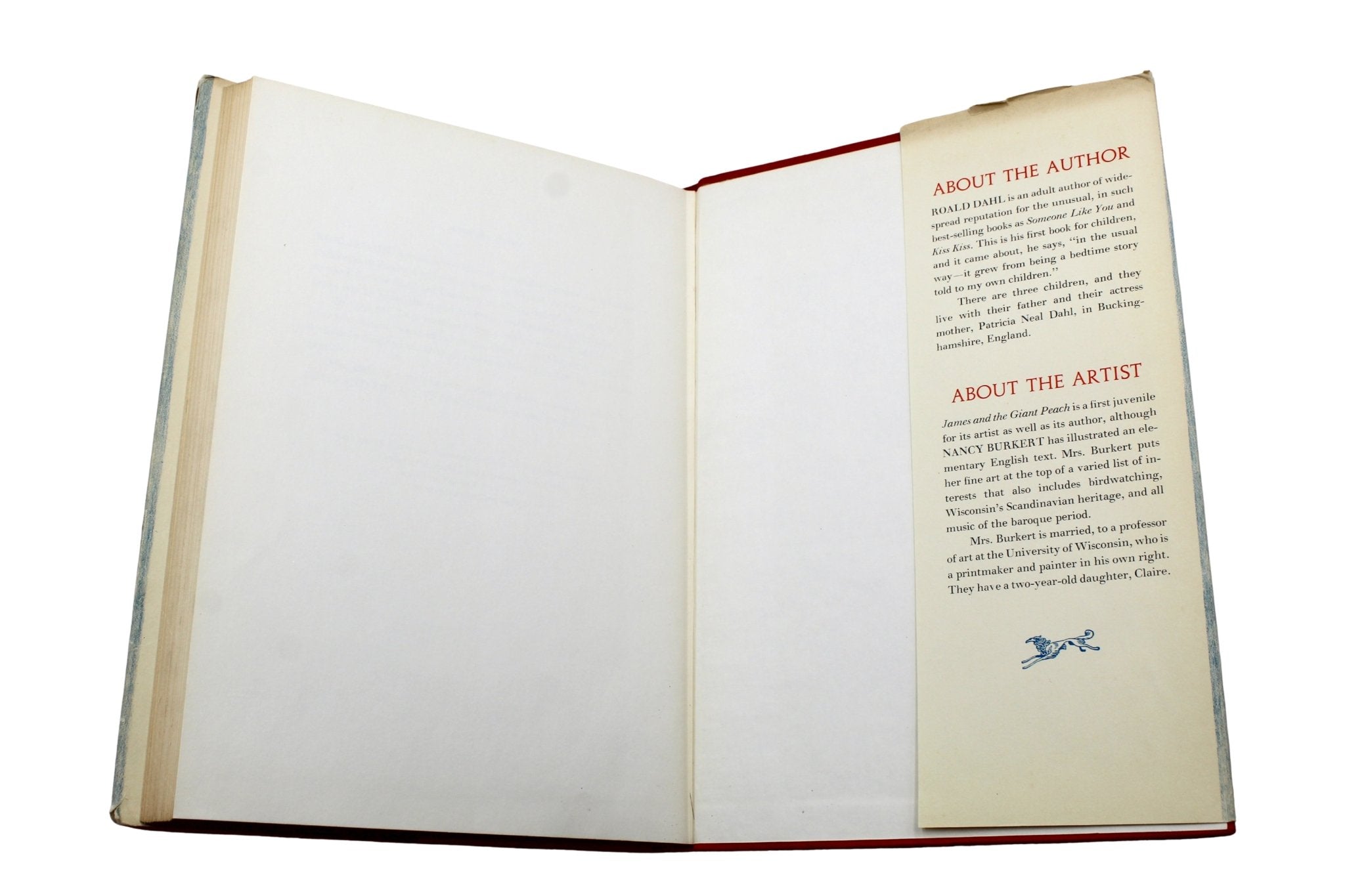 James and the Giant Peach by Roald Dahl, Illustrated by Nancy Ekholm Burkert, First Edition, Second Printing, 1961 - The Great Republic