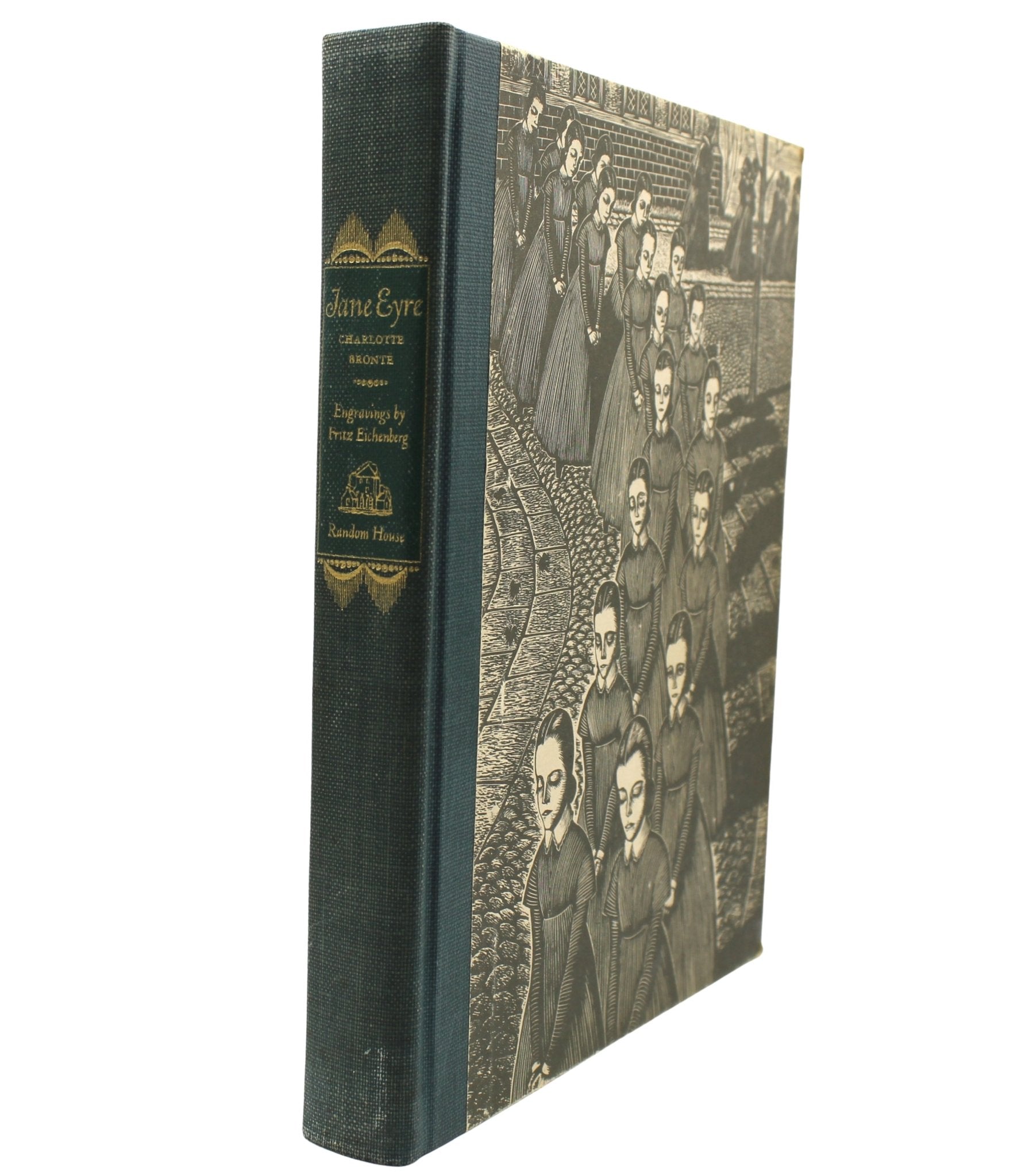 Jane Eyre by Charlotte Bronte and Wuthering Heights by Emily Bronte, Illustrated by Fritz Eichenberg, Two Volume Set, 1943 - The Great Republic