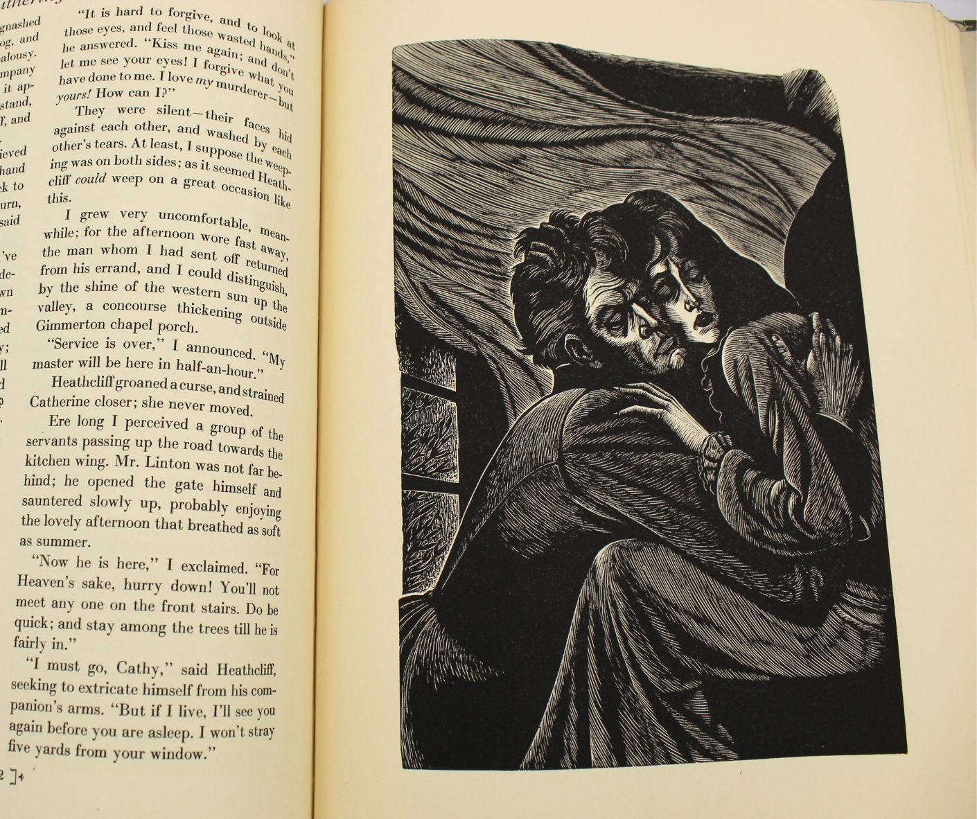 Jane Eyre by Charlotte Bronte and Wuthering Heights by Emily Bronte, Illustrated by Fritz Eichenberg, Two Volume Set, 1943 - The Great Republic