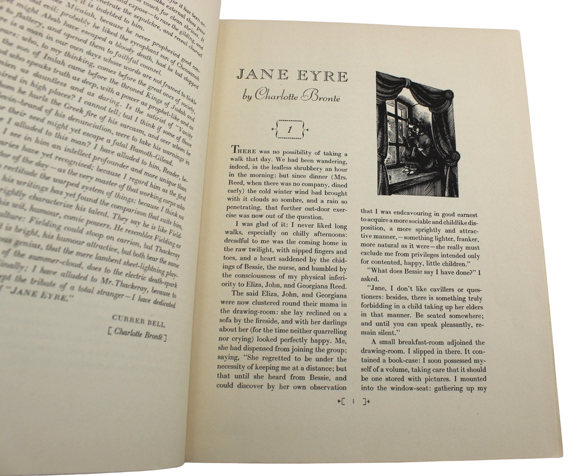 Jane Eyre by Charlotte Bronte and Wuthering Heights by Emily Bronte, Illustrated by Fritz Eichenberg, Two Volume Set, 1943 - The Great Republic