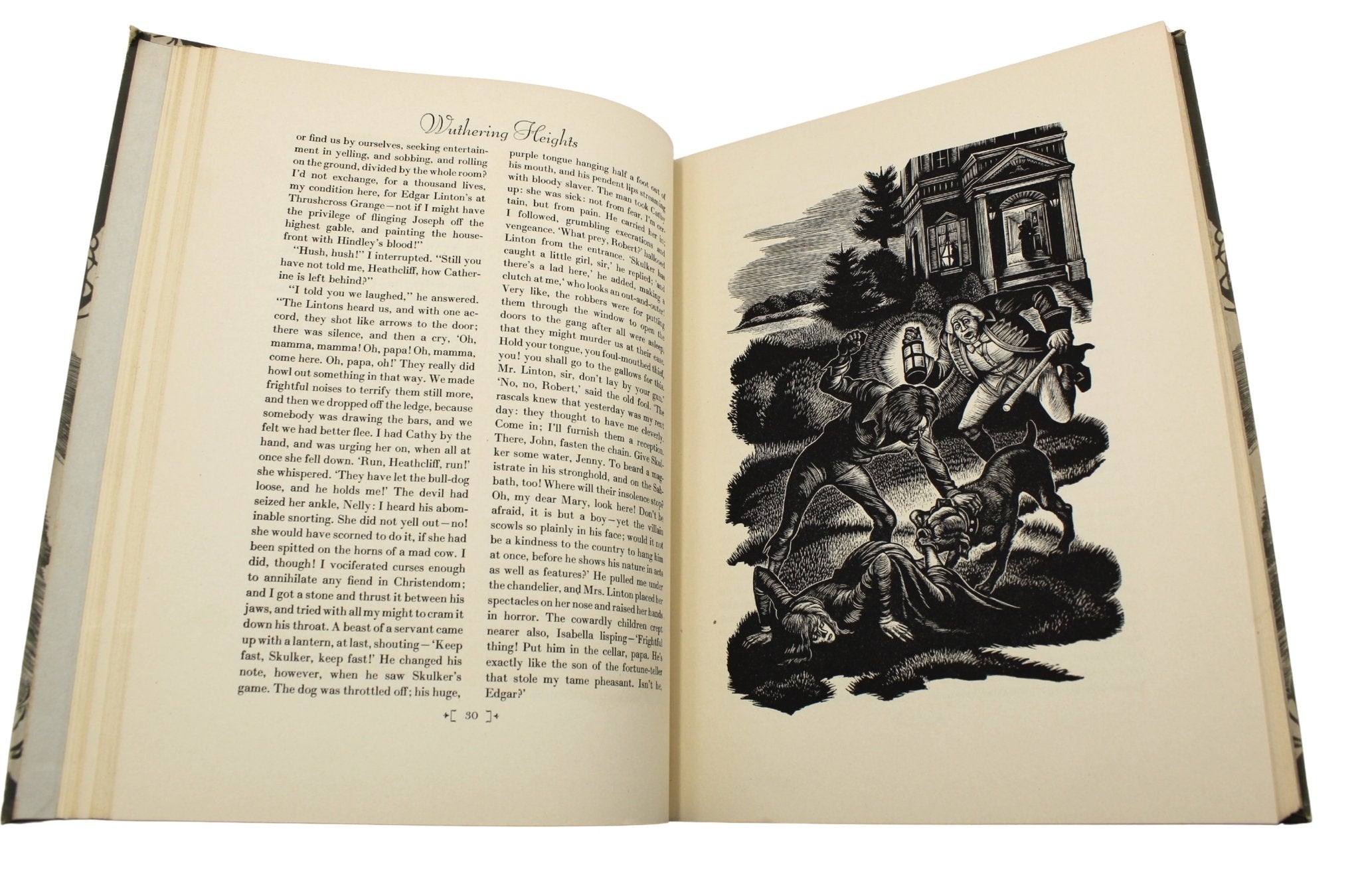 Jane Eyre by Charlotte Bronte and Wuthering Heights by Emily Bronte, Illustrated by Fritz Eichenberg, Two Volume Set, 1943 - The Great Republic
