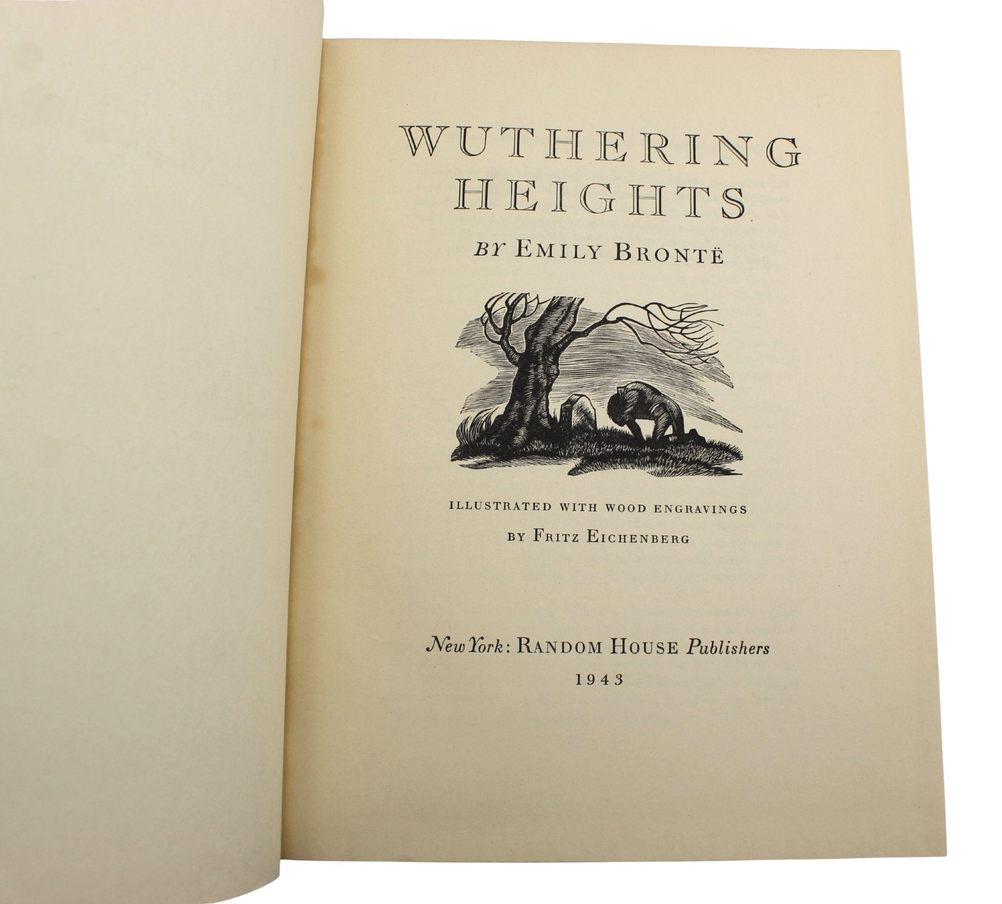 Jane Eyre by Charlotte Bronte and Wuthering Heights by Emily Bronte, Illustrated by Fritz Eichenberg, Two Volume Set, 1943 - The Great Republic