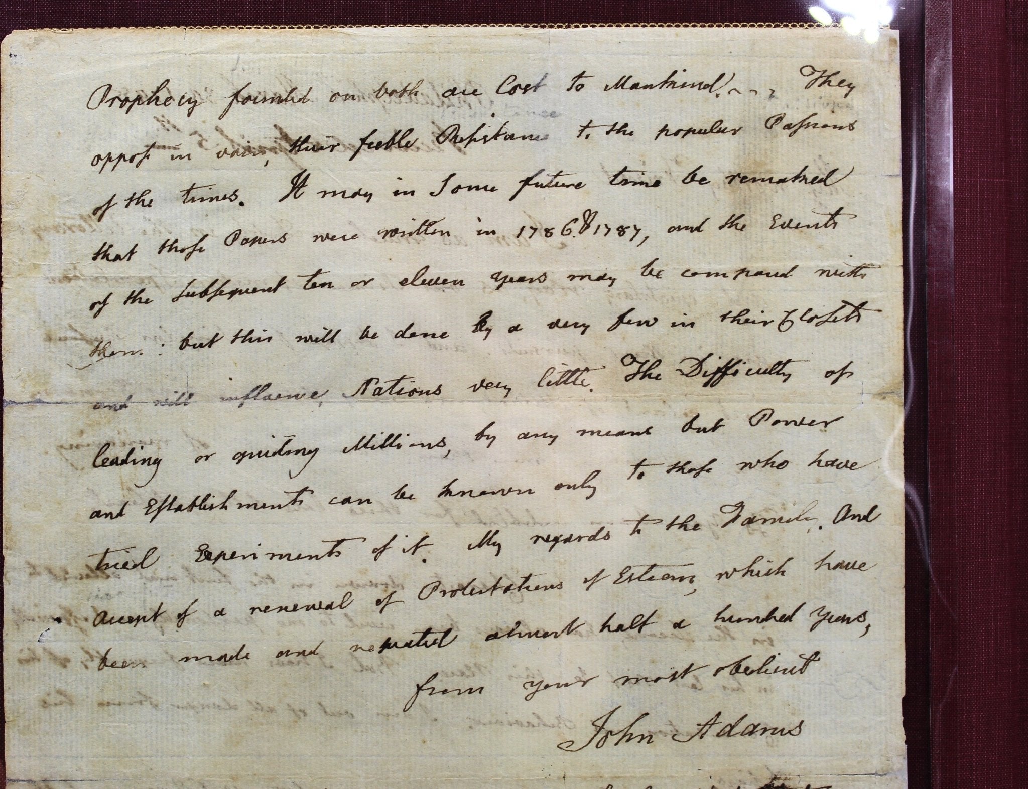 John Adams Letter Signed, to Tristam Dalton, March 30, 1798 - The Great Republic