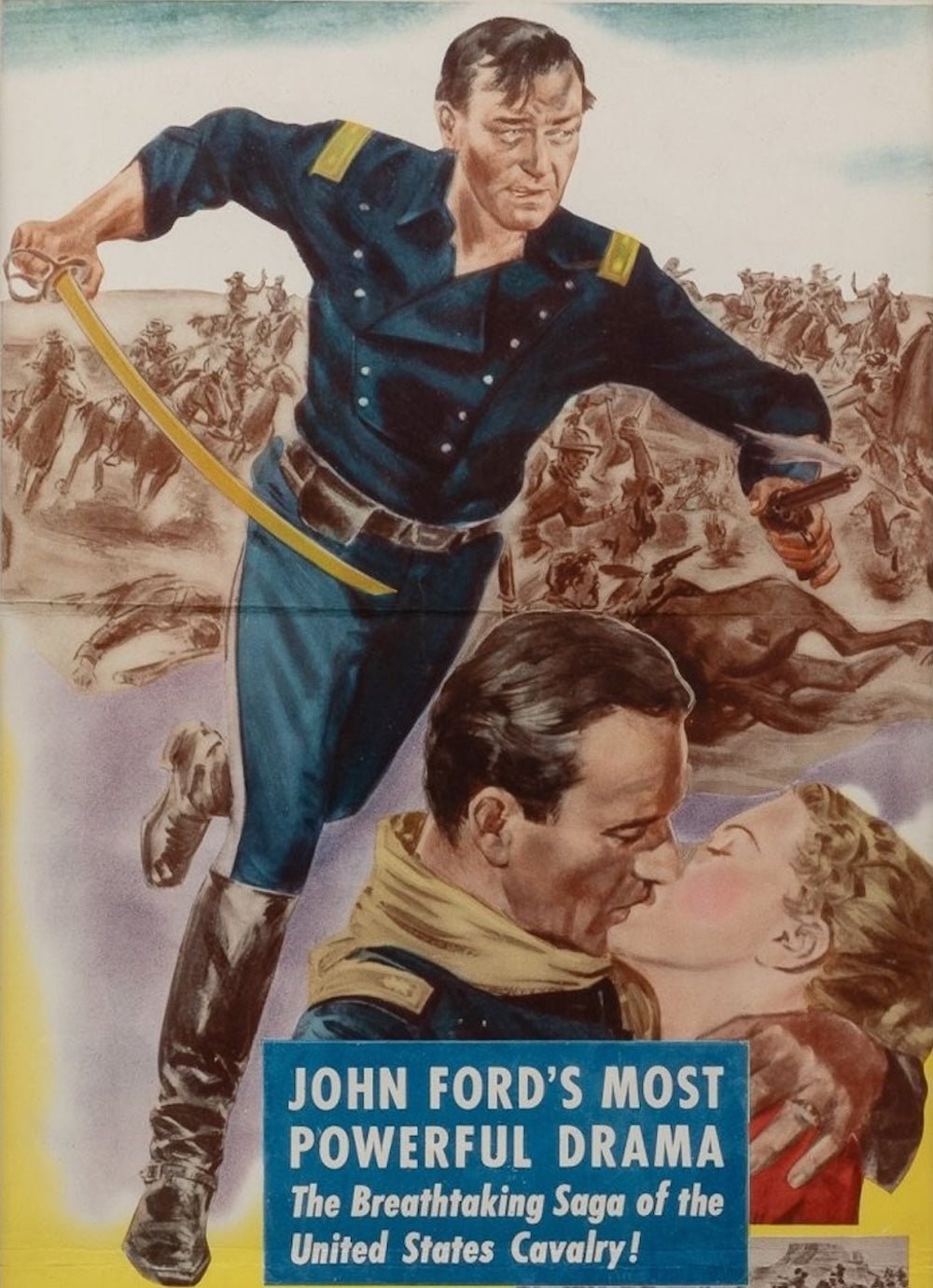 "John Ford's Rio Grande" Vintage Movie Poster, 1950 - The Great Republic