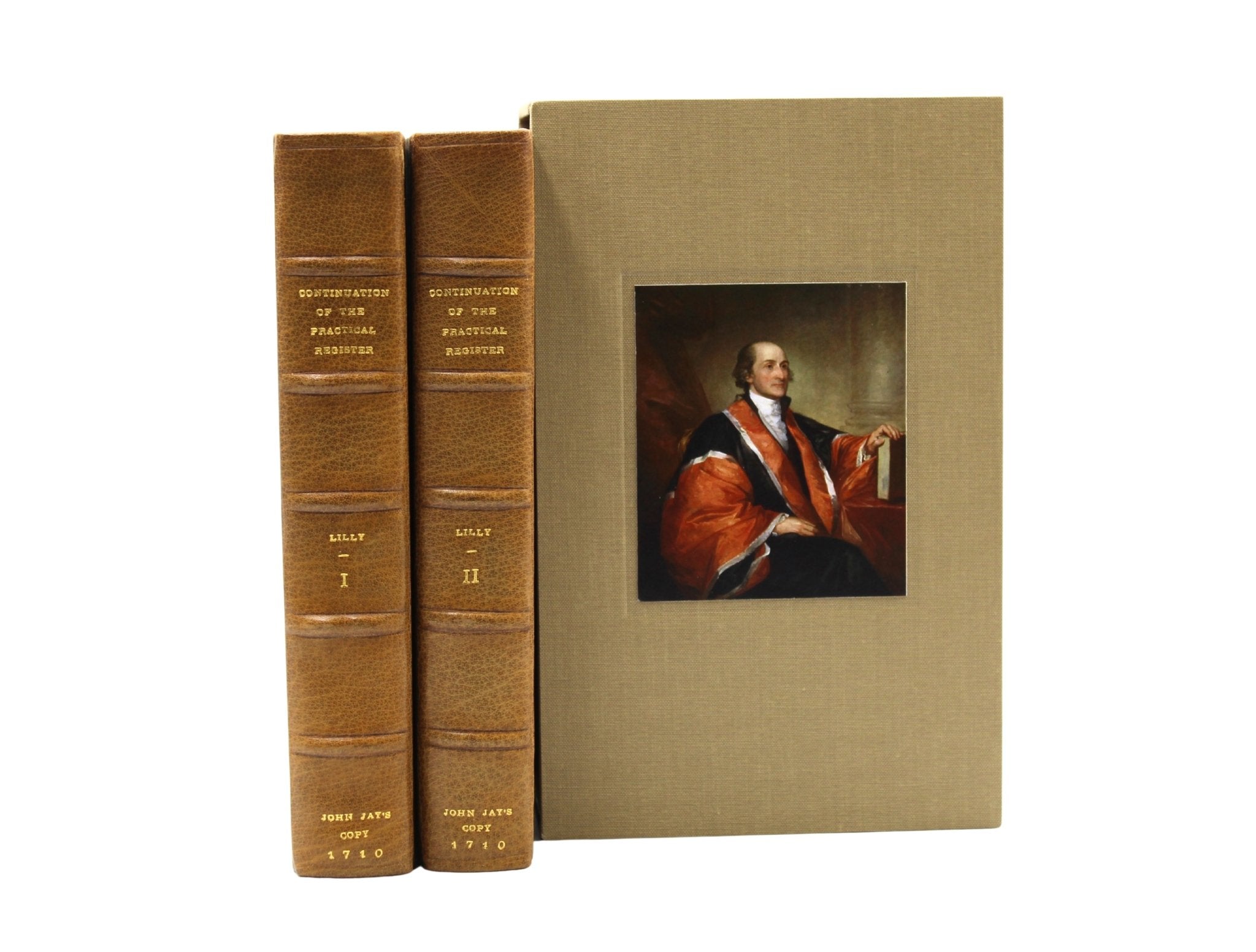 John Jay's Signed Copy of A Continuation of the Practical Register, In Two Parts, by John Lilly, 1710 - The Great Republic