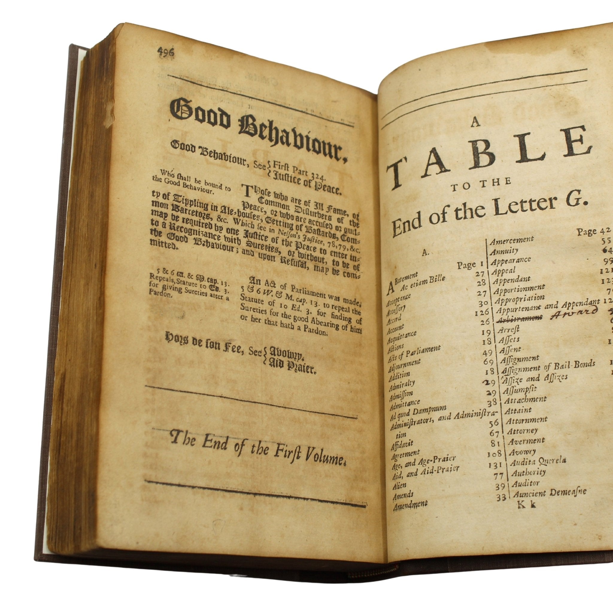 John Jay's Signed Copy of A Continuation of the Practical Register, In Two Parts, by John Lilly, 1710 - The Great Republic