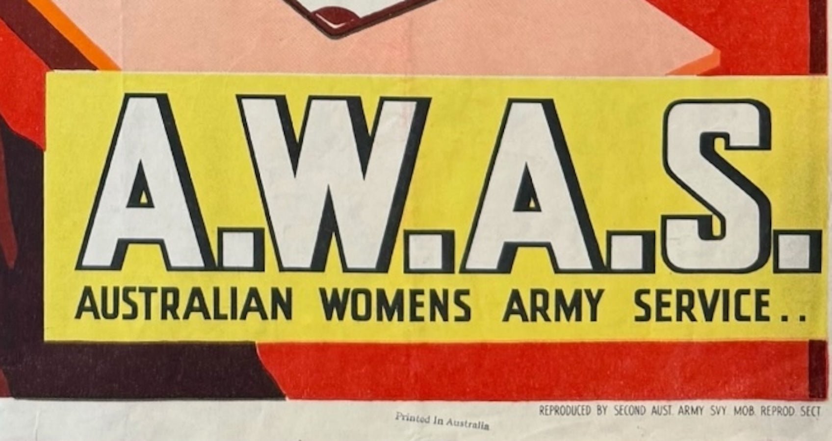 "Join the Women's Army" Vintage WWII Australian Women's Army Service Poster by Ian McCowan - The Great Republic