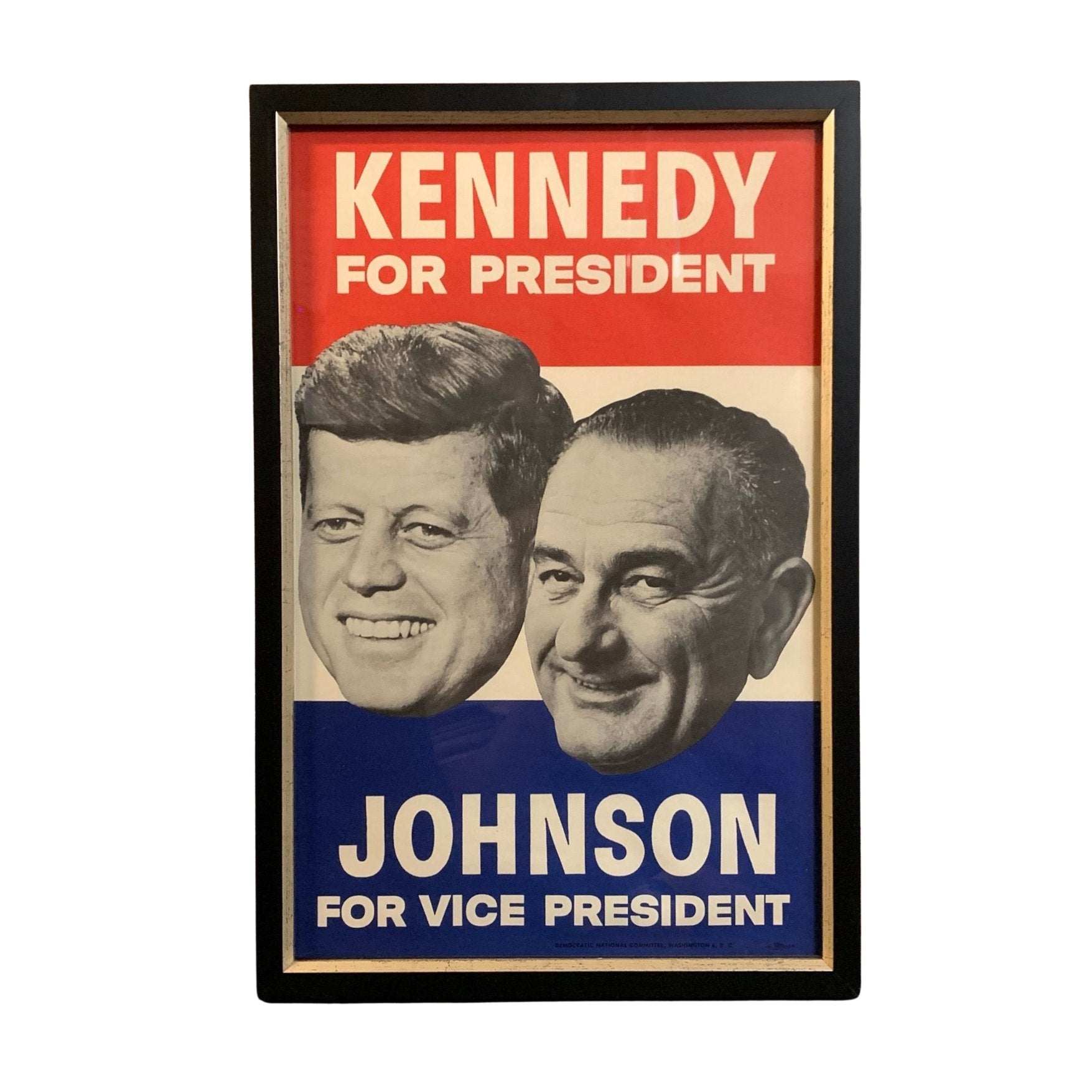 "Kennedy for President. Johnson for Vice President" Vintage Campaign Poster, 1960 - The Great Republic