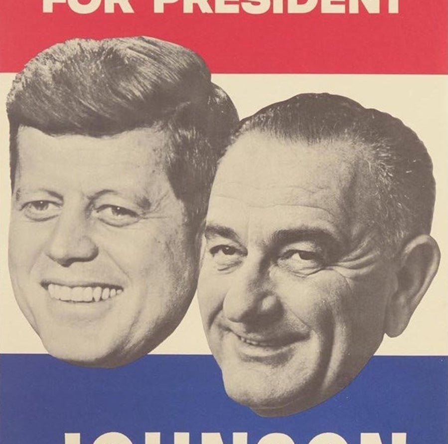 "Kennedy for President. Johnson for Vice President" Vintage Campaign Poster, 1960 - The Great Republic