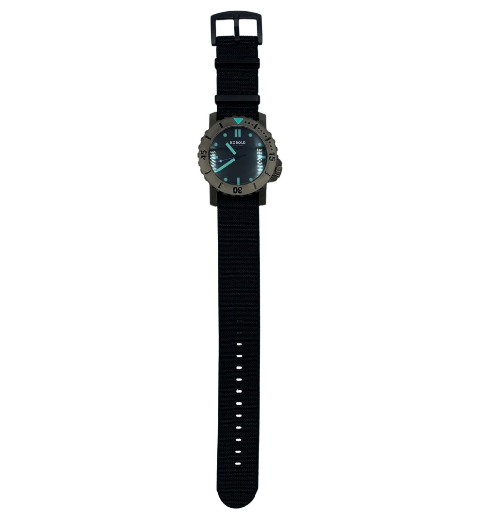 Kobold Arctic Diver Titanium Safari Watch with Black Nylon Strap - The Great Republic