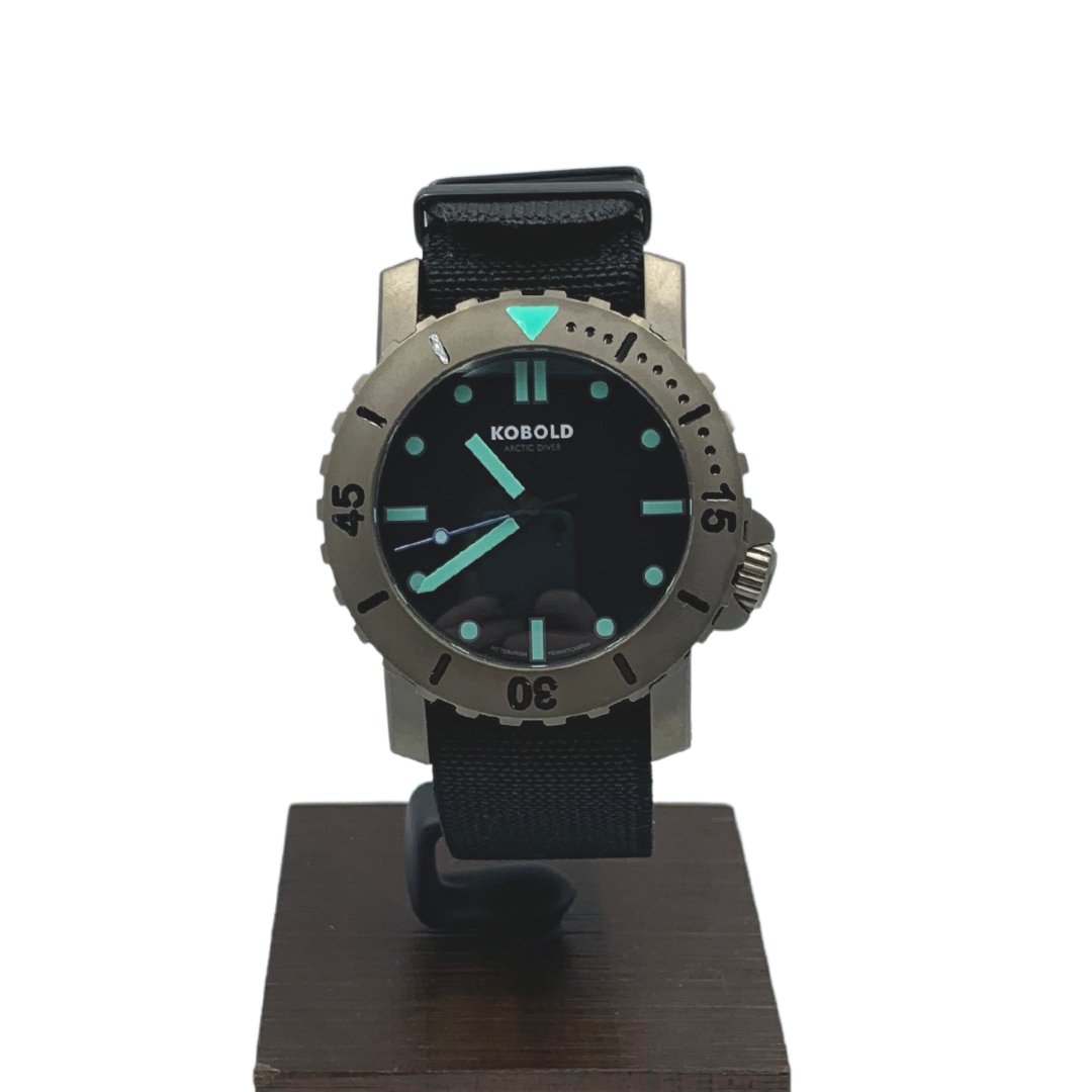 Kobold Arctic Diver Titanium Safari Watch with Black Nylon Strap - The Great Republic