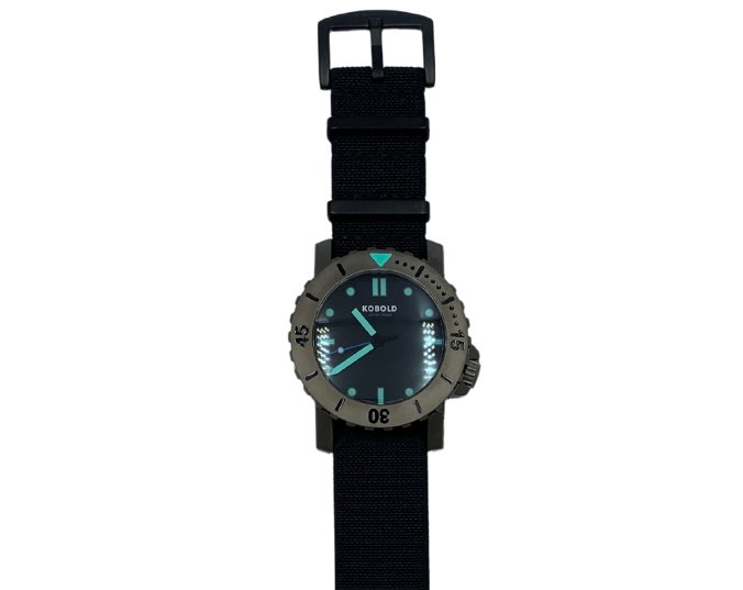 Kobold Arctic Diver Titanium Safari Watch with Black Nylon Strap - The Great Republic