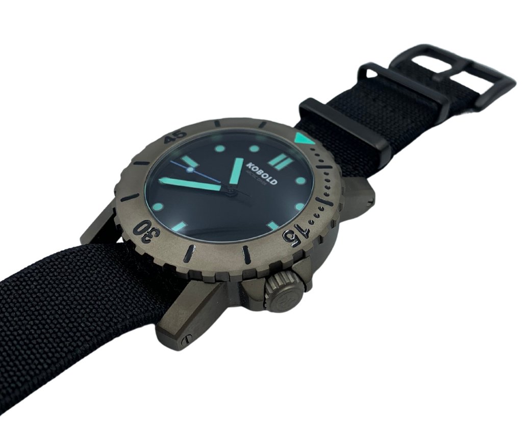 Kobold Arctic Diver Titanium Safari Watch with Black Nylon Strap - The Great Republic