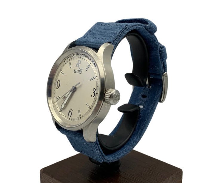 Kobold Remington Special Edition Automatic Watch with Blue Canvas Strap - The Great Republic