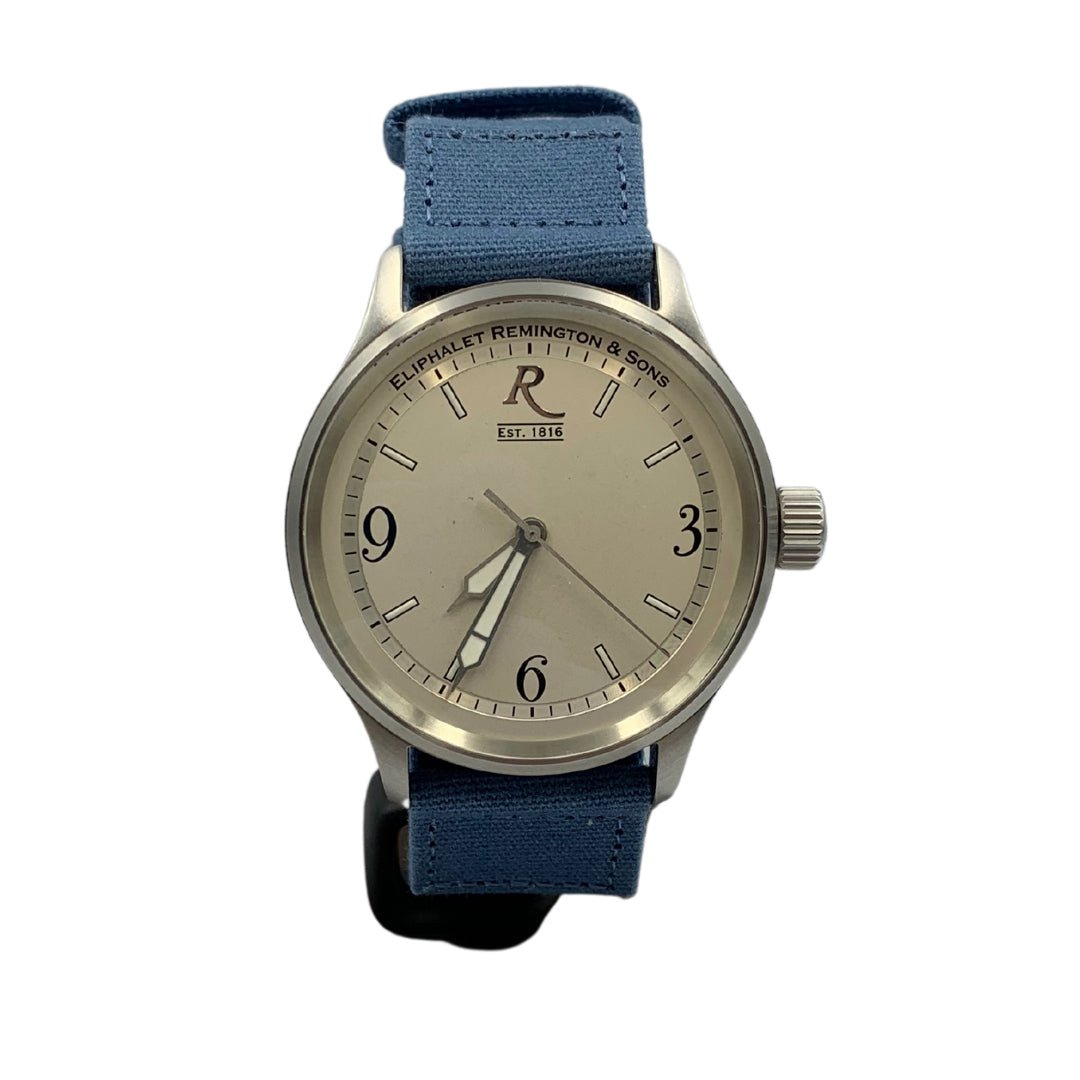 Kobold Remington Special Edition Automatic Watch with Blue Canvas Strap - The Great Republic