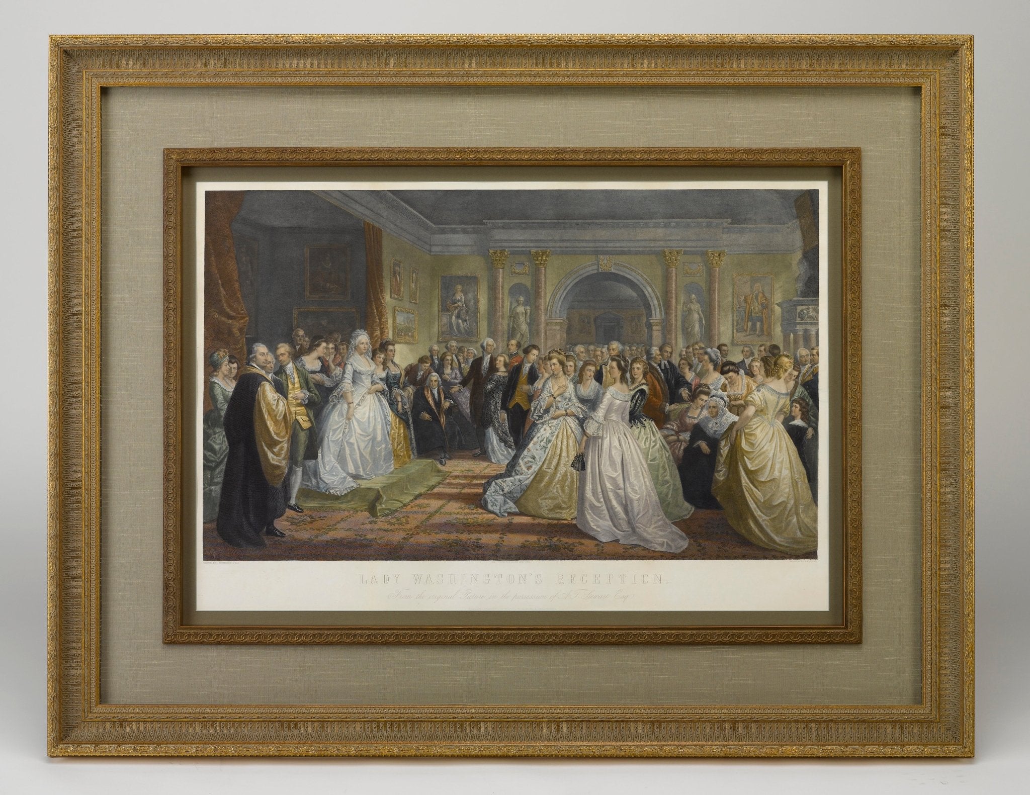 "Lady Washington's Reception" after D. Huntington, Engraved by A. H. Ritchie, 1865 - The Great Republic