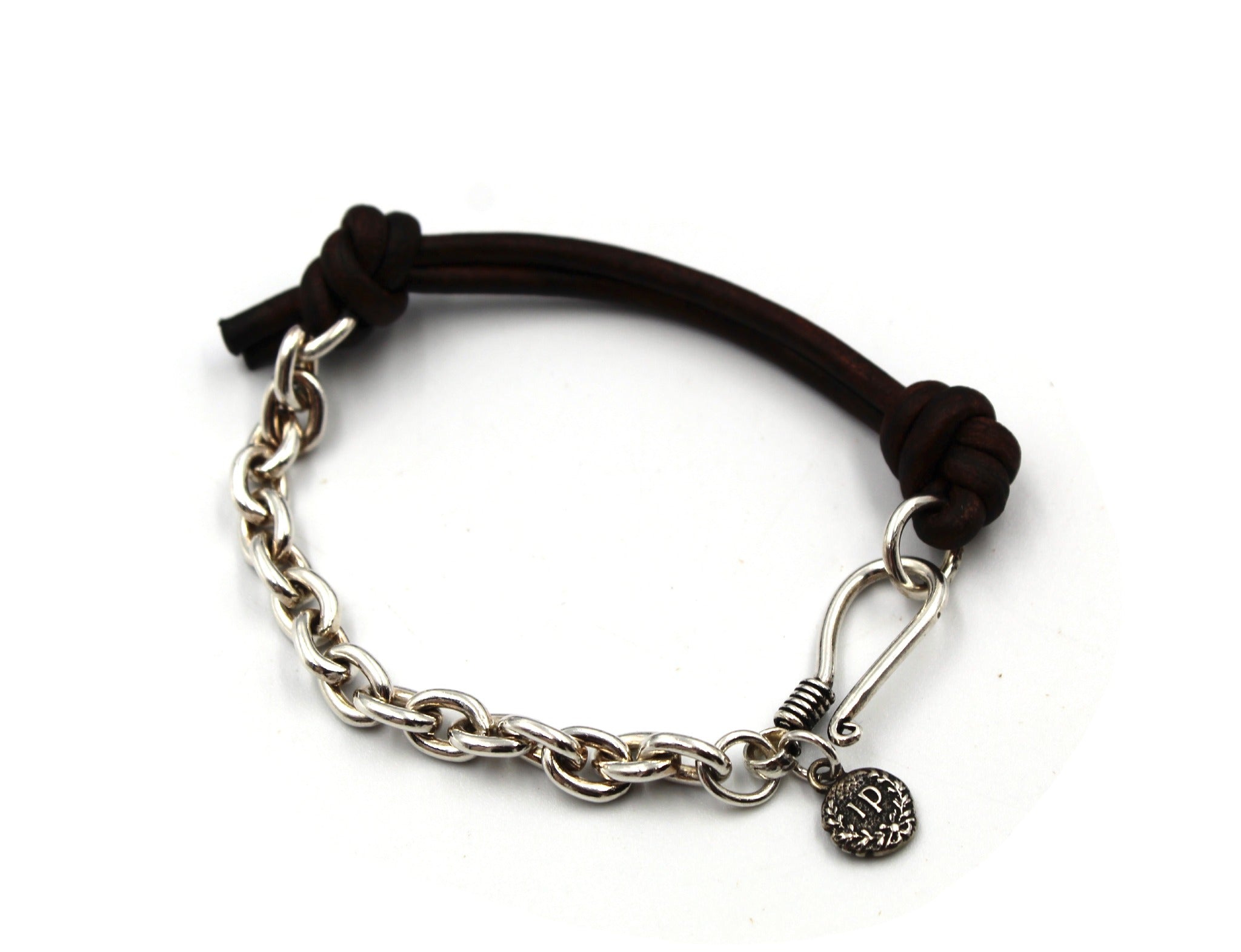 Leather & Sterling Silver Equestrian Bracelet - The Great Republic