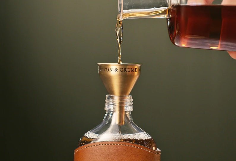 Leather Wrapped Glass Flask - The Great Republic