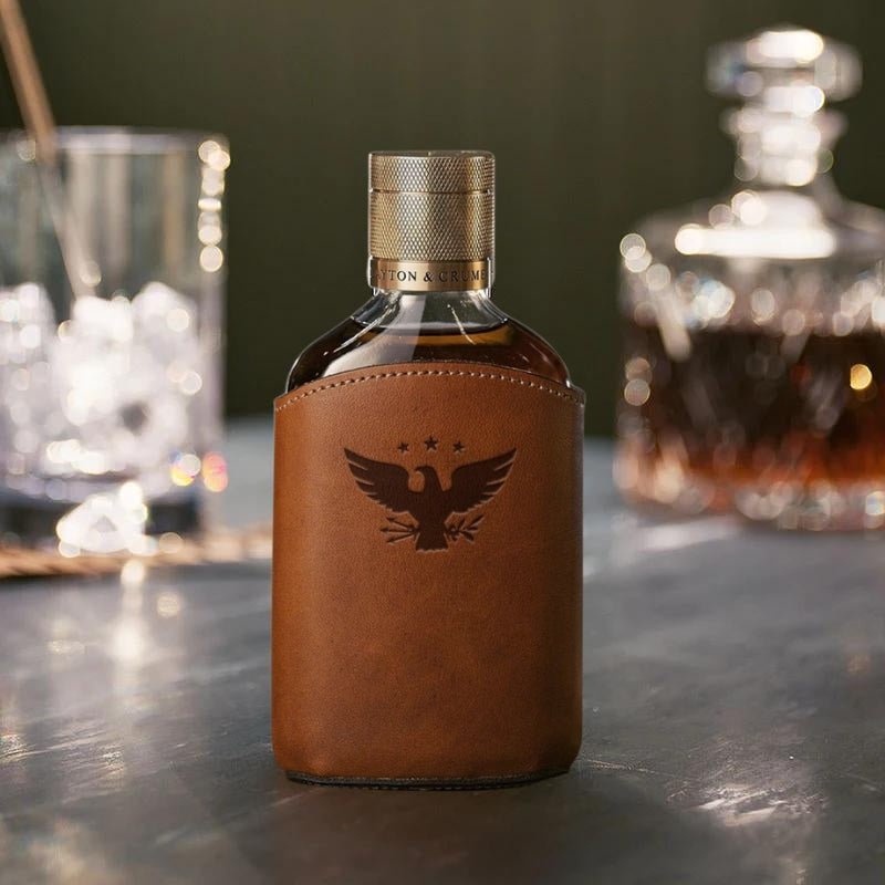 Leather Wrapped Glass Flask - The Great Republic