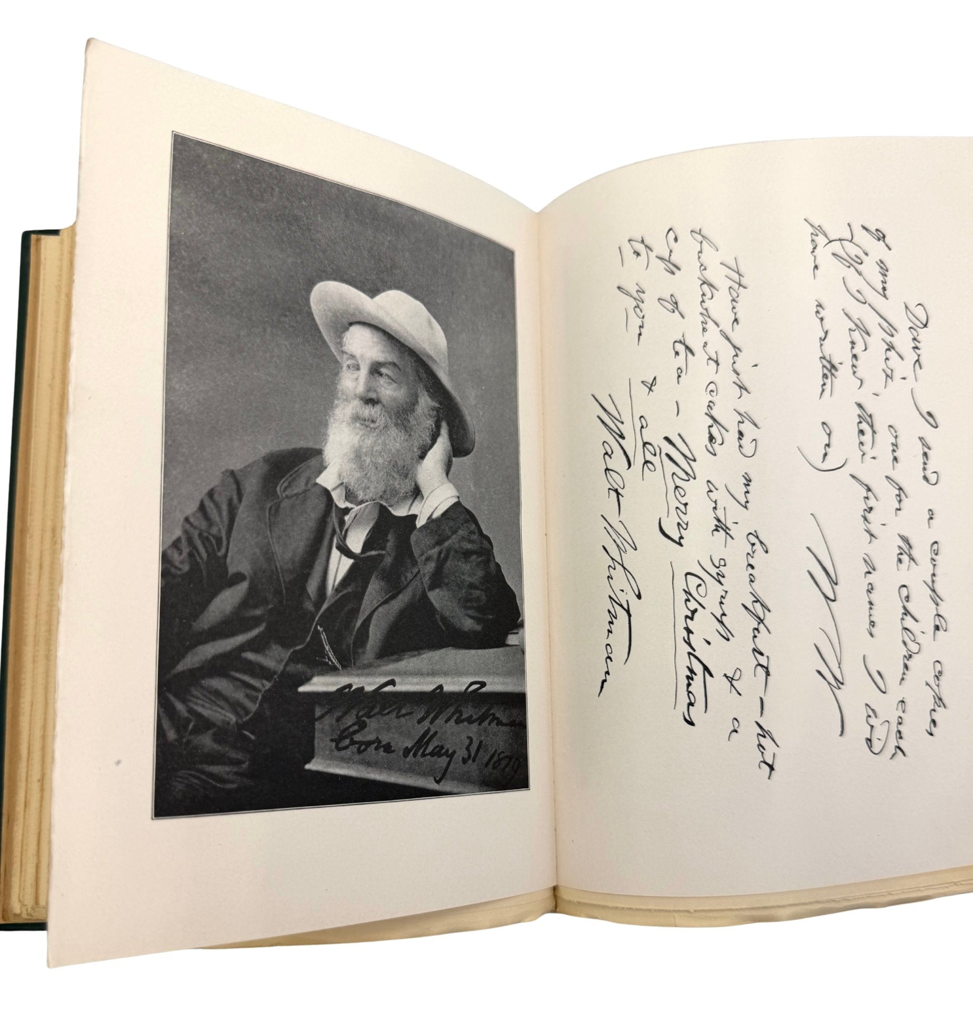 Leaves of Grass: Including a Fac-simile, Autobiography, Variorum Readings of the Poems, and a Department of Gathered Leaves, by Walt Whitman, Later Printing, in Original Bards and Scare Dust Jacket, 1900 - The Great Republic