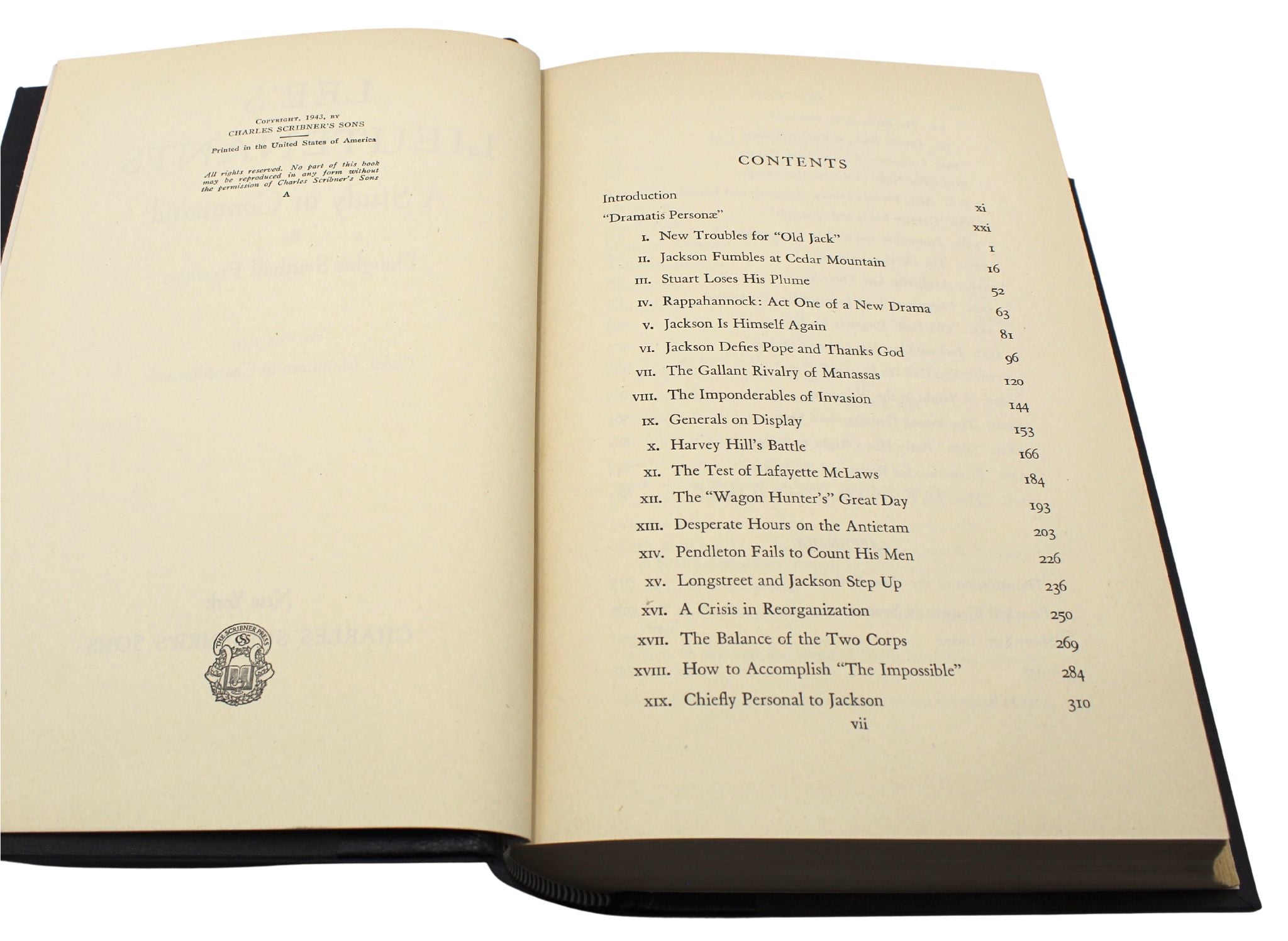 Lee's Lieutenants: A Study in Command by Douglas Southhall Freeman, First Edition, Three Volume Set, 1942 - The Great Republic