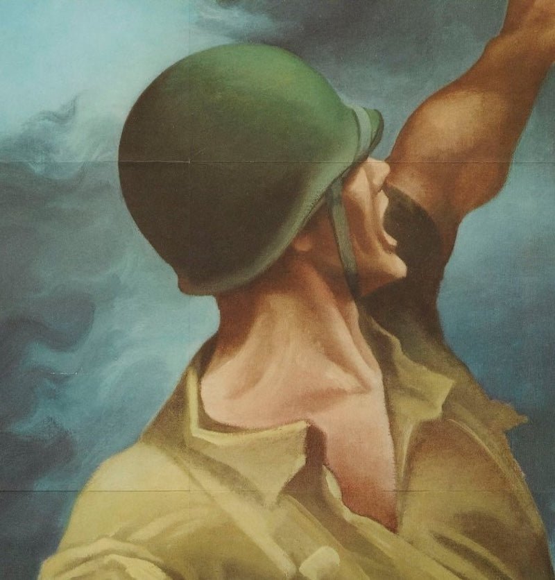 "Let 'Em Have It. Buy Extra Bonds" Vintage WWII 4th War Loan Poster, 1943 - The Great Republic