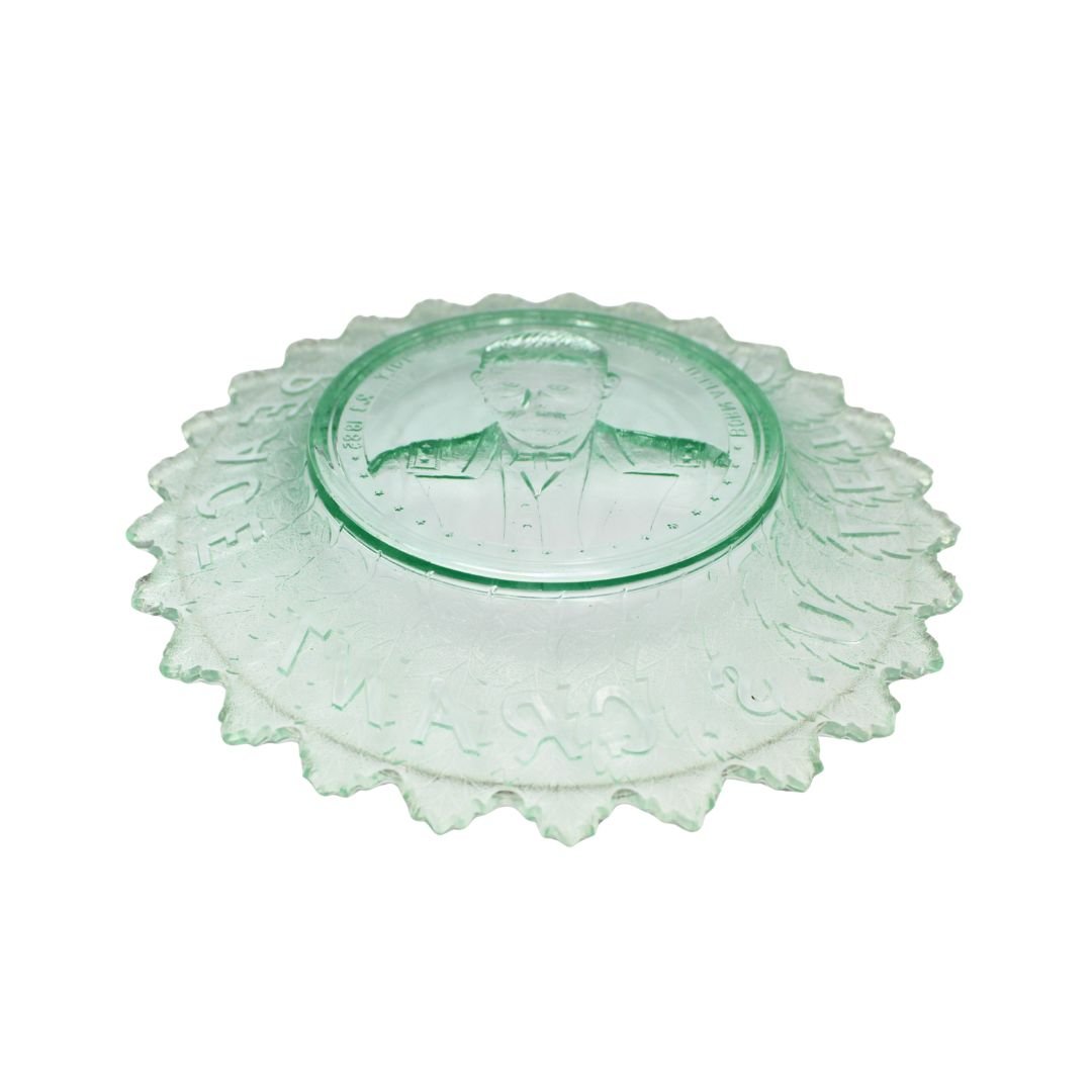 “Let Us Have Peace. U. S. Grant" Commemorative Glass Bowl, by Gillinder & Sons, ca. 1880s (green apple) - The Great Republic