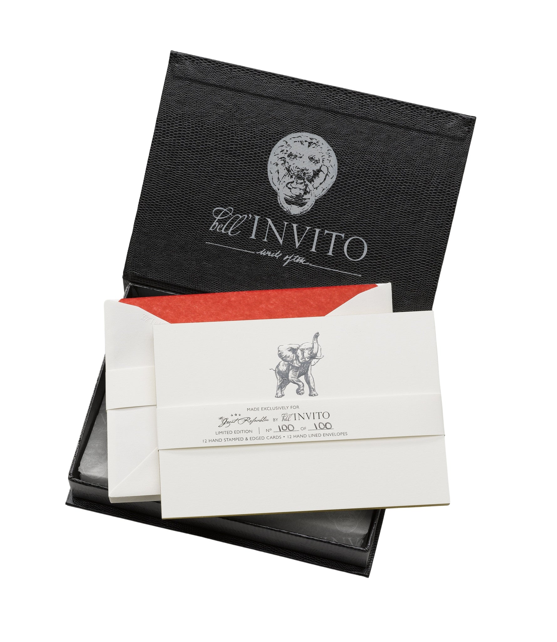Limited Edition Elephant Embossed Notecards and Envelopes Set of 12 - The Great Republic
