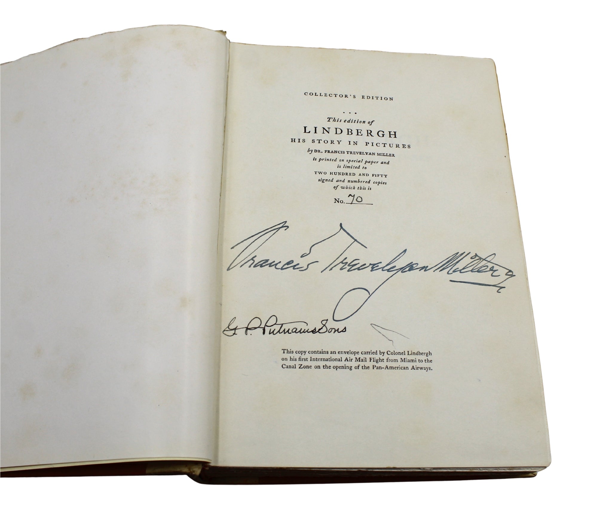 Lindbergh: His Story in Pictures by Francis Trevelyan Miller, Signed Collector's Edition, 1929 - The Great Republic
