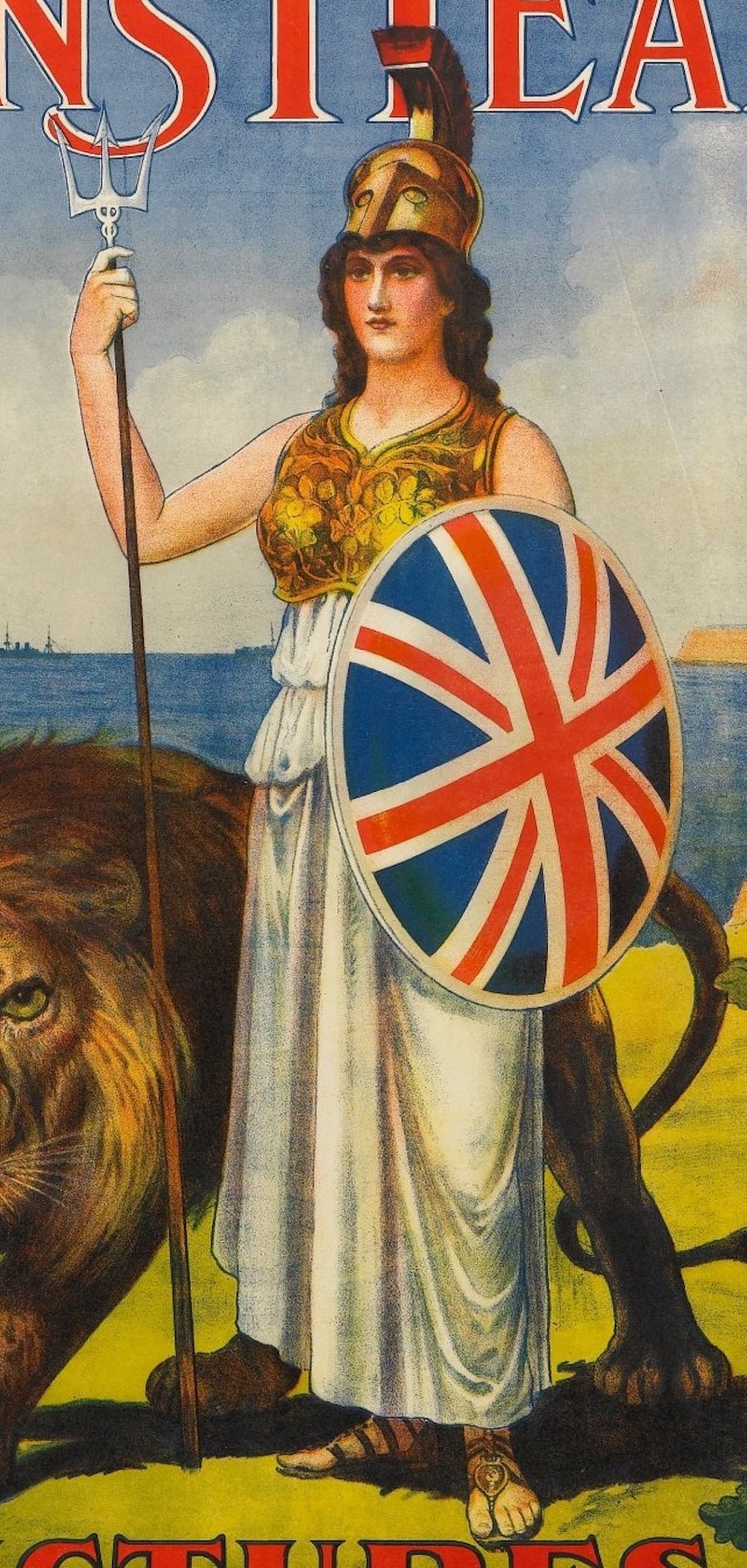 "Lions Head / Pictures Showing Today" Cinematic Poster, Circa 1911 - The Great Republic