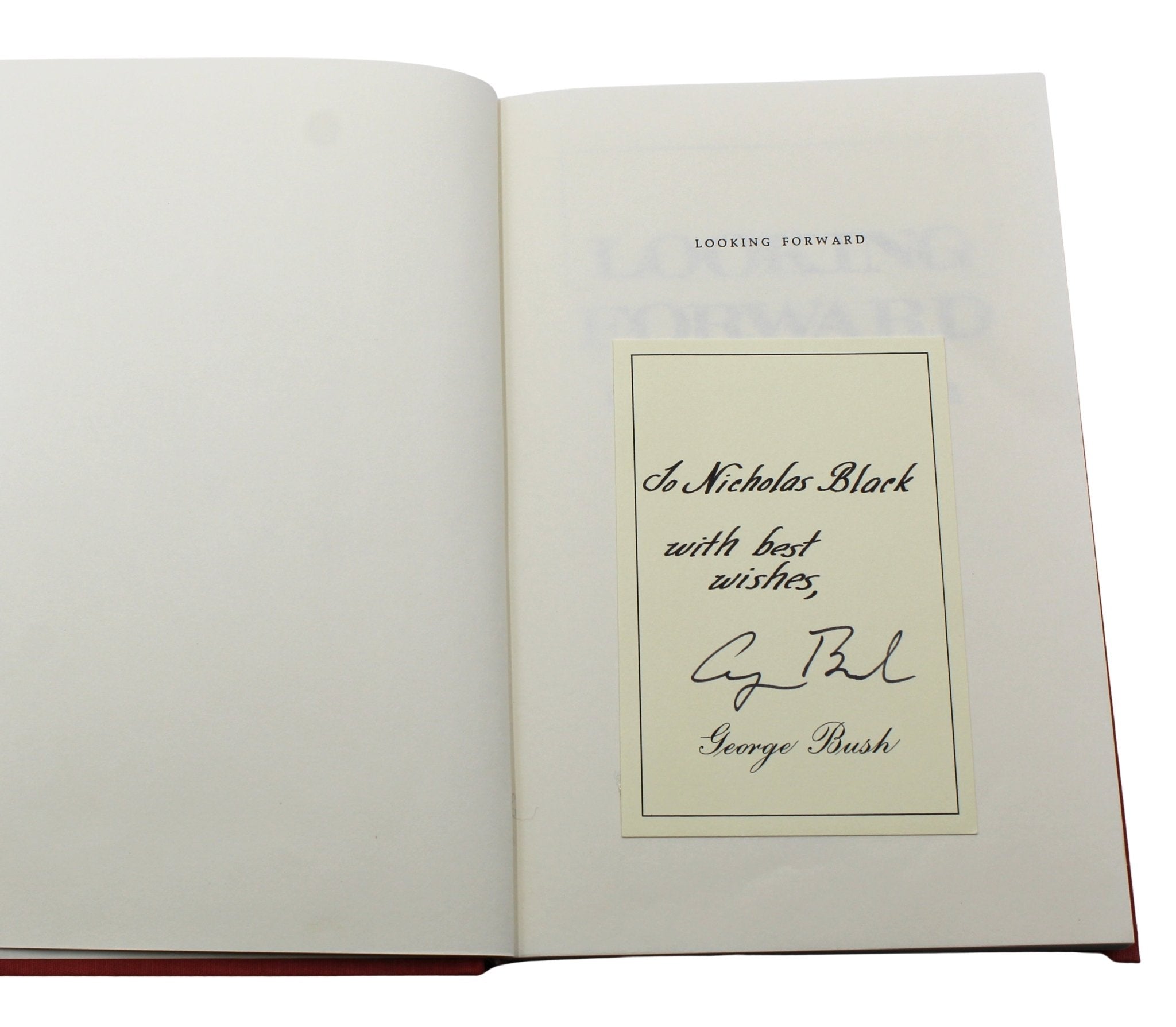 Looking Forward: An Autobiography, Signed by George Bush, First Edition, 1987 - The Great Republic