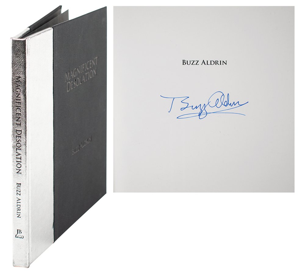 Magnificent Desolation: Images from the Apollo 11 Lunar Mission, Signed by Buzz Aldrin, First Limited Edition, Numbered 490/500, 2009 - The Great Republic
